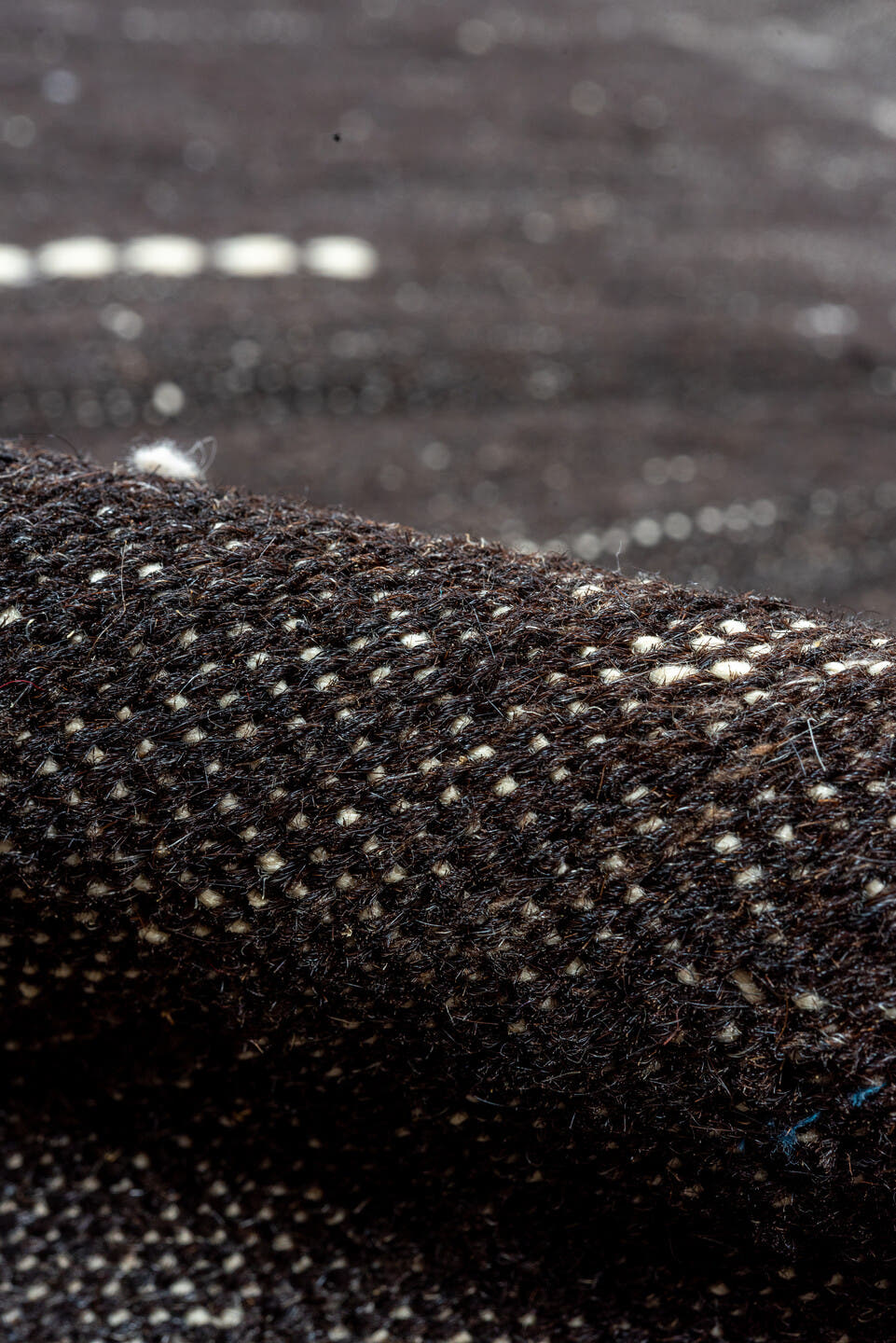 6' x 10' one-of-a-kind handmade vintage Kilim large size rug. Color palette: charcoal, slate, ivory, taupe, gray, black