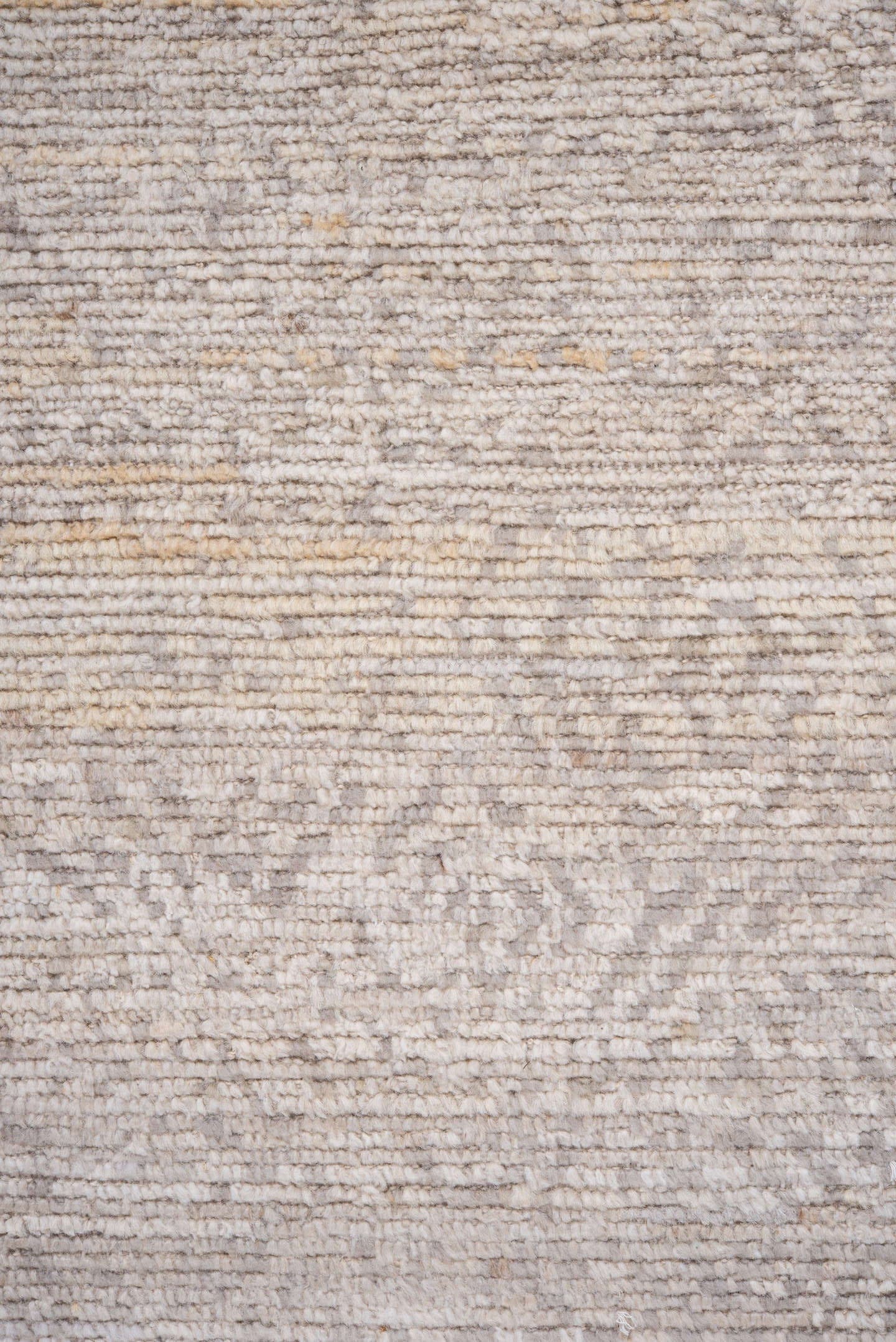 3' x 8' one-of-a-kind handmade vintage Tulu runner rug. Color palette: ivory, cream, beige, taupe, gray