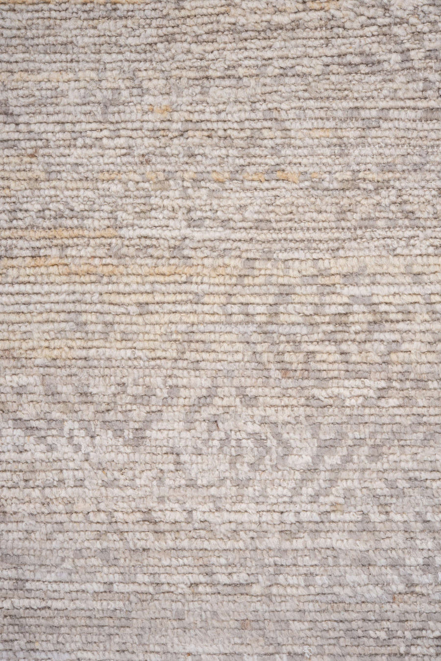 3' x 8' one-of-a-kind handmade vintage Tulu runner rug. Color palette: ivory, cream, beige, taupe, gray