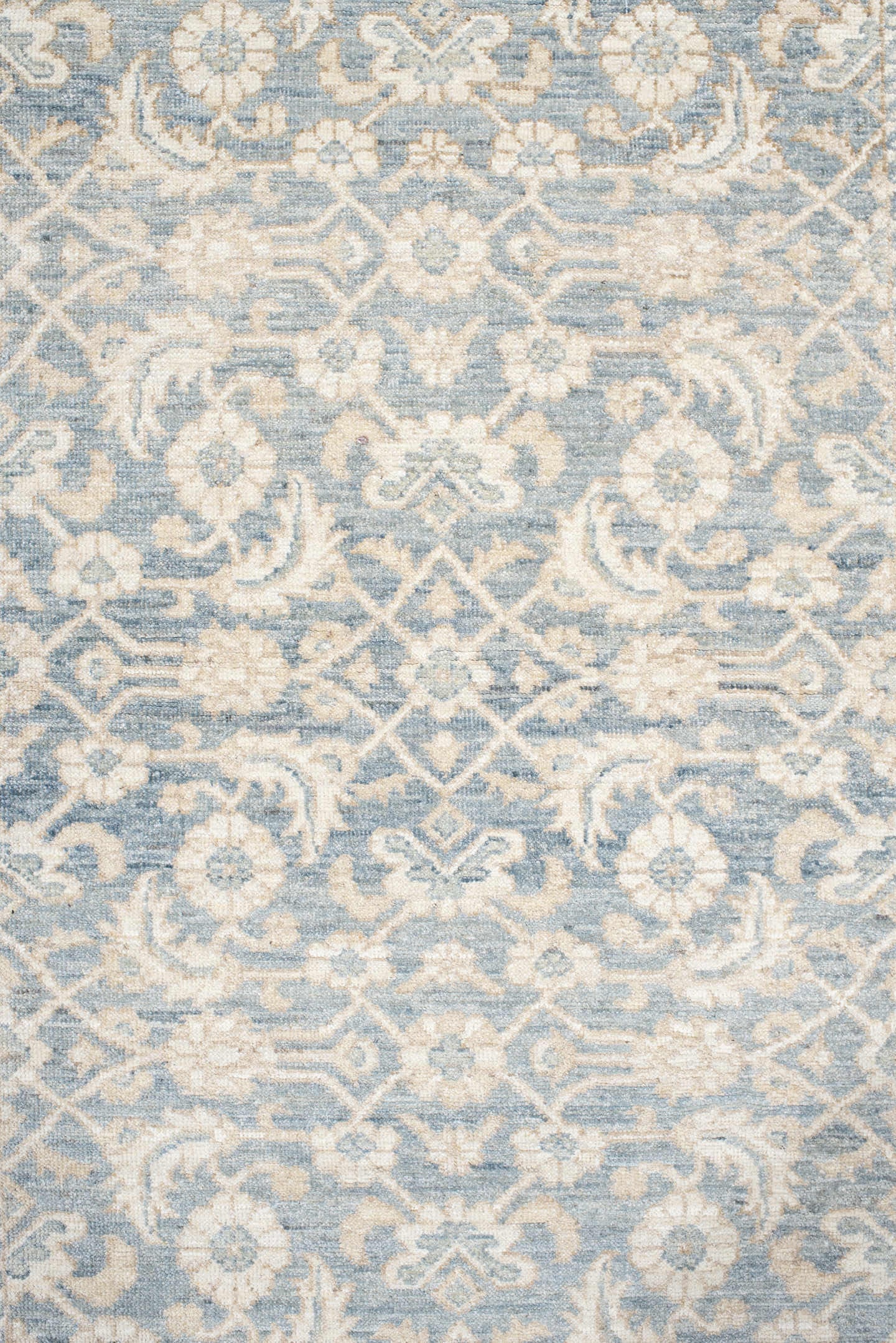3' x 8' one-of-a-kind handmade vintage Tabriz runner rug. Color palette: ivory, pale blue, cream, beige, taupe, light blue