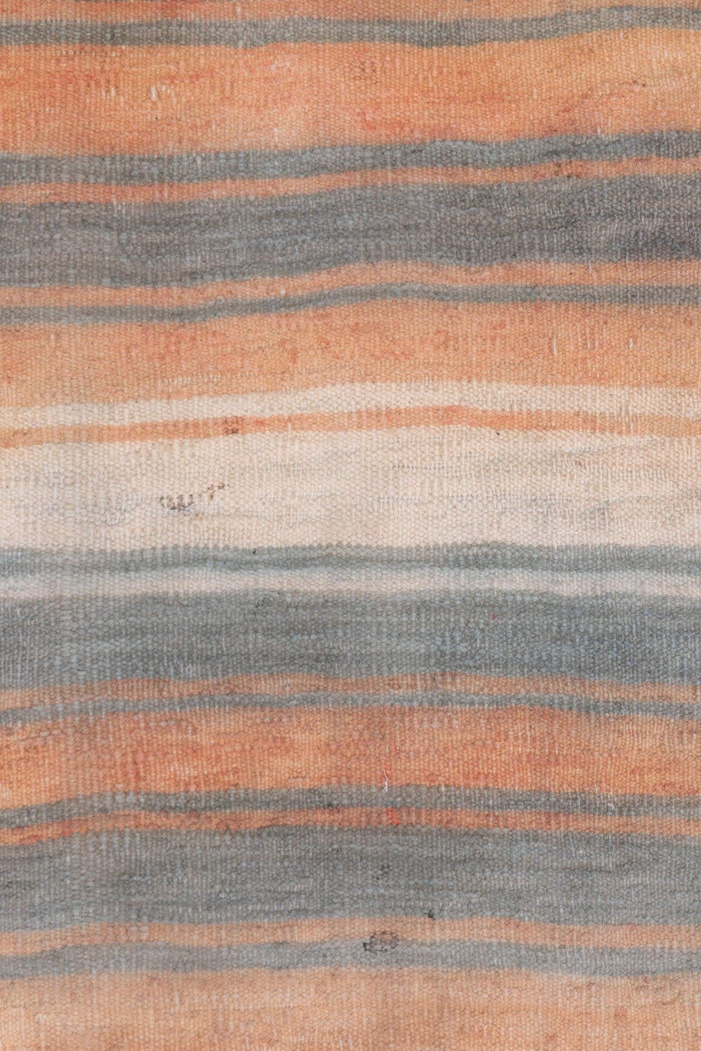 2' x 3' one-of-a-kind handmade vintage Kilim small size rug. Color palette: ivory, slate, terra cotta, taupe, charcoal, gray
