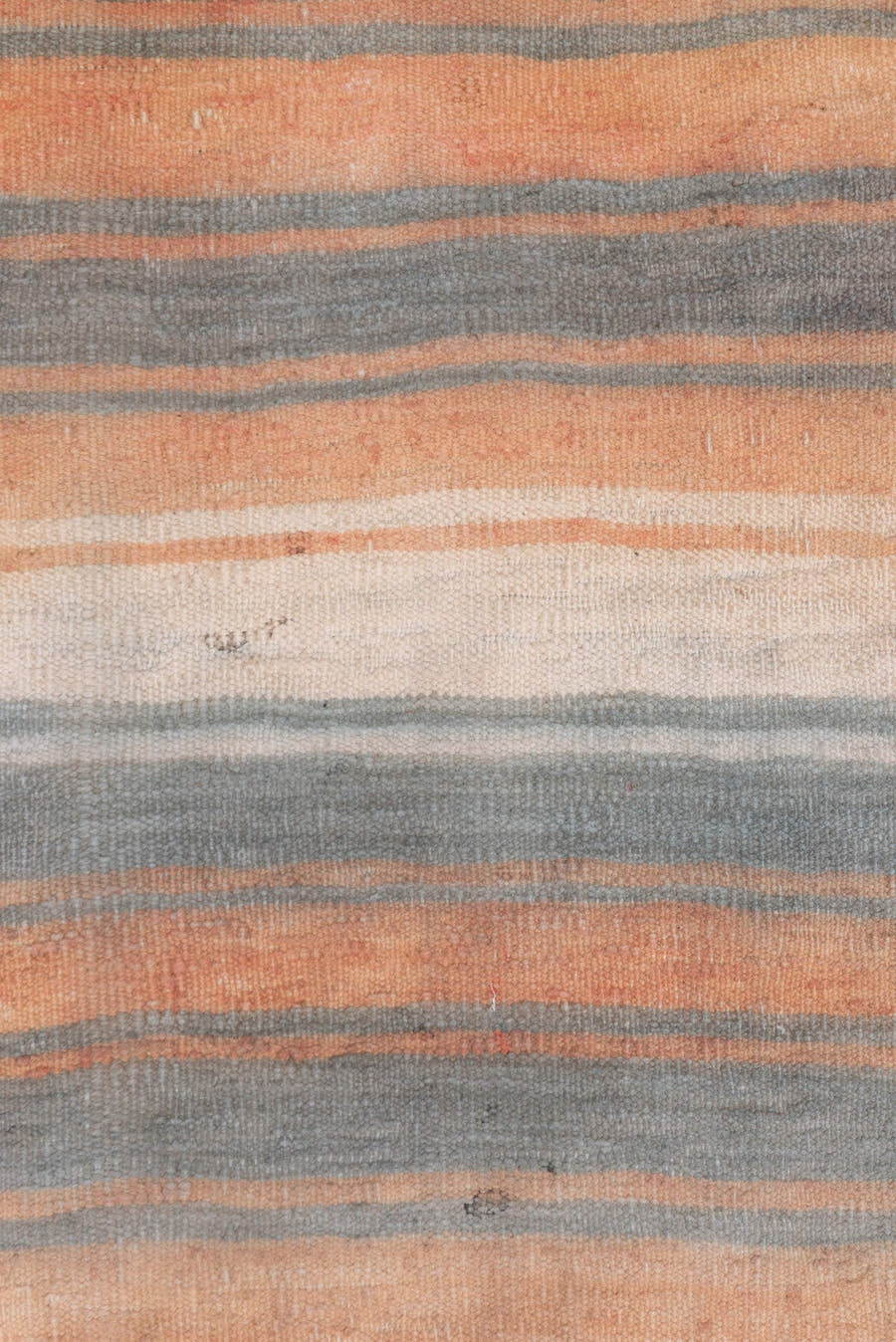 2' x 3' one-of-a-kind handmade vintage Kilim small size rug. Color palette: ivory, slate, terra cotta, taupe, charcoal, gray