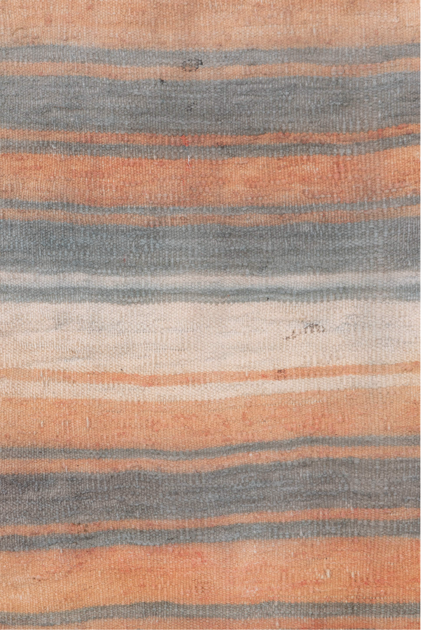 2' x 3' one-of-a-kind handmade vintage Kilim small size rug. Color palette: ivory, slate, terra cotta, taupe, charcoal, gray