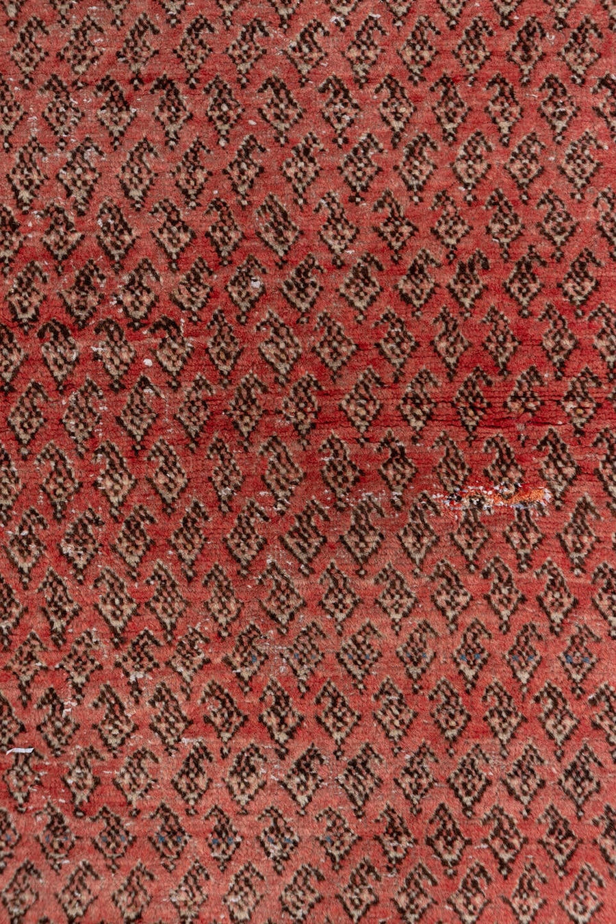 2' x 10' one-of-a-kind handmade vintage Mahal runner rug. Color palette: rose, ivory, rust, charcoal, blush, brown, pink