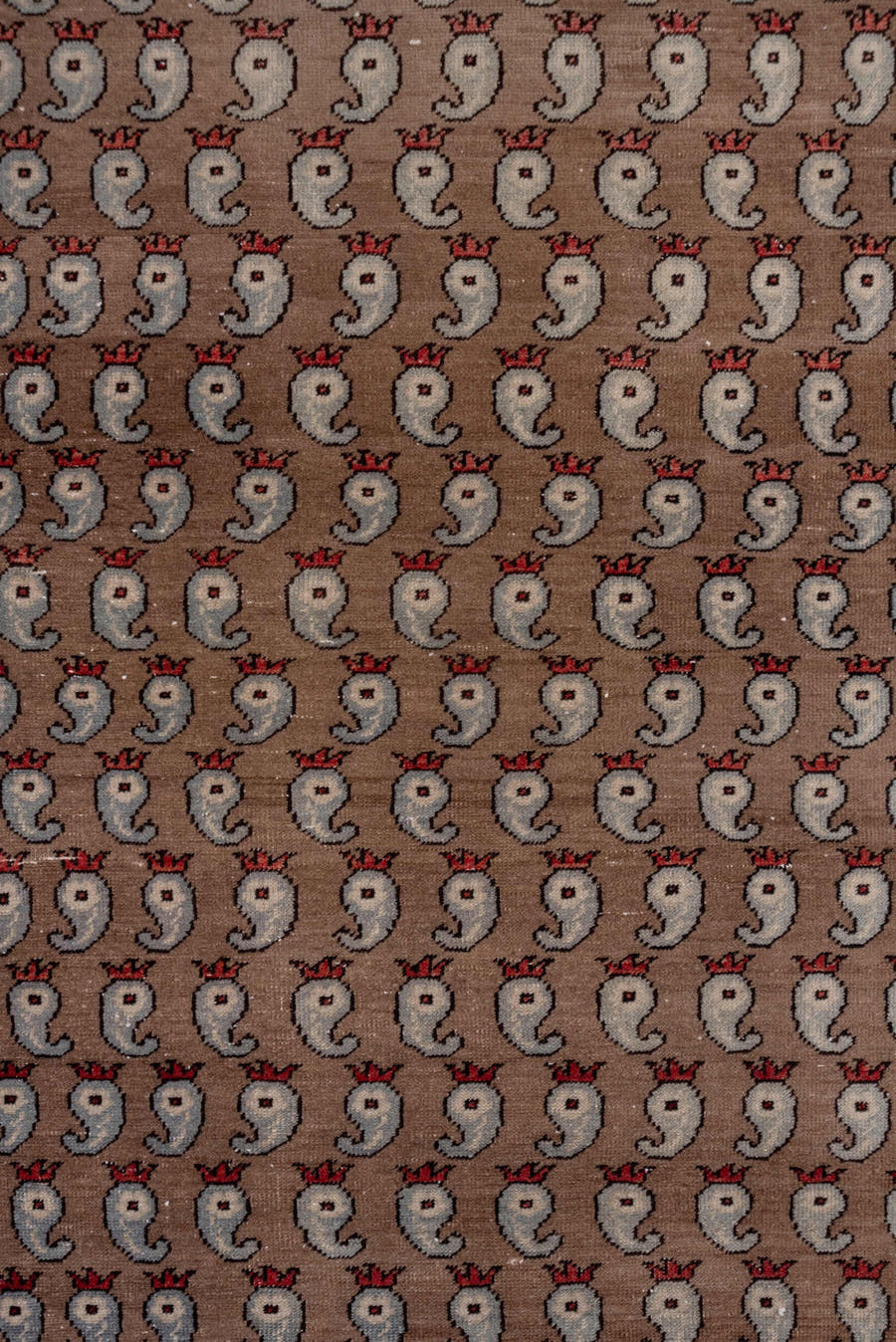 2' x 8' one-of-a-kind handmade vintage Oushak runner rug. Color palette: taupe, ivory, rust, slate, brown, beige, gray