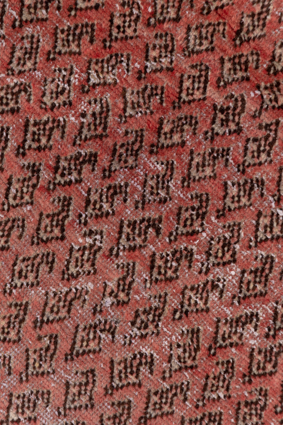 2' x 10' one-of-a-kind handmade vintage Mahal runner rug. Color palette: rose, ivory, rust, charcoal, blush, brown, pink