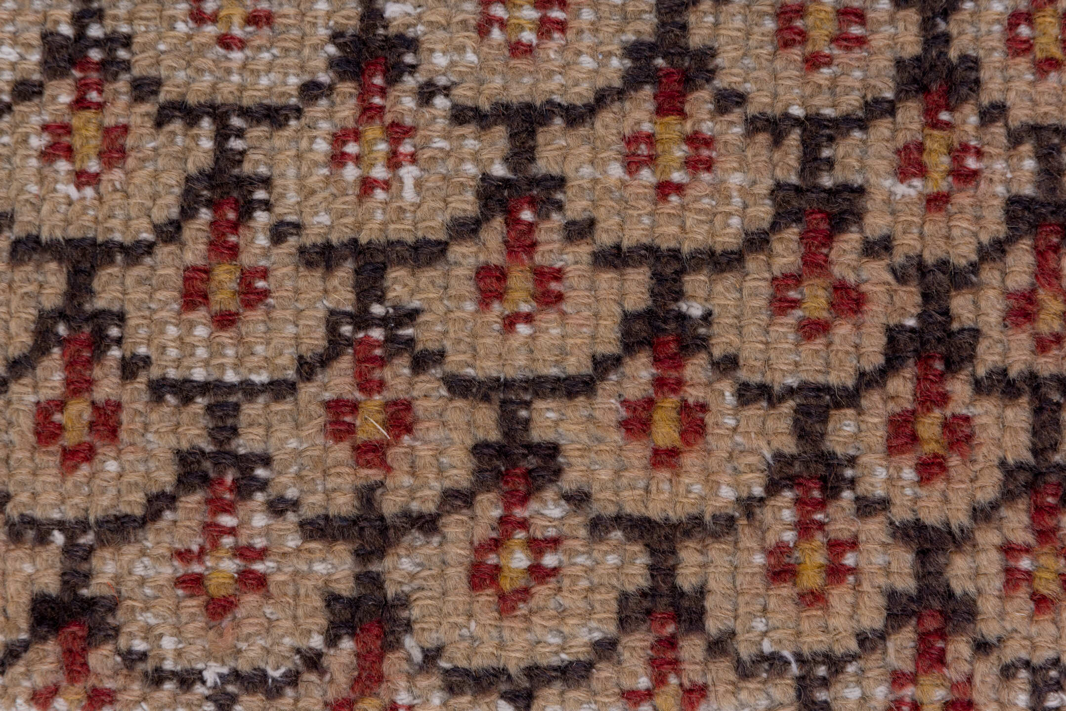 4' x 7' one-of-a-kind handmade vintage Oushak rug. Color palette: ivory, rust, charcoal, taupe, camel, terracotta, brown