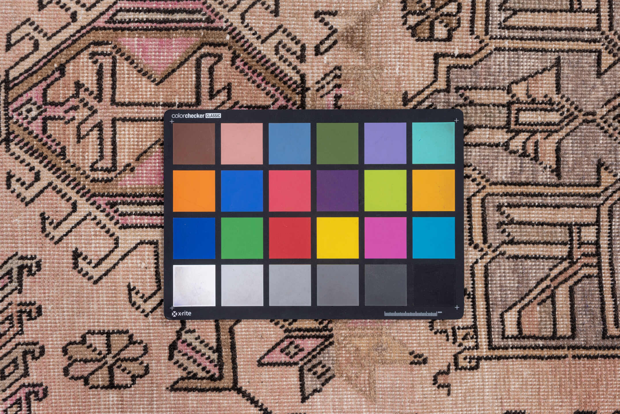 3' x 12' one-of-a-kind handmade vintage Heriz runner rug. Color palette: brown, gray, light gray, off-white, pink, snow