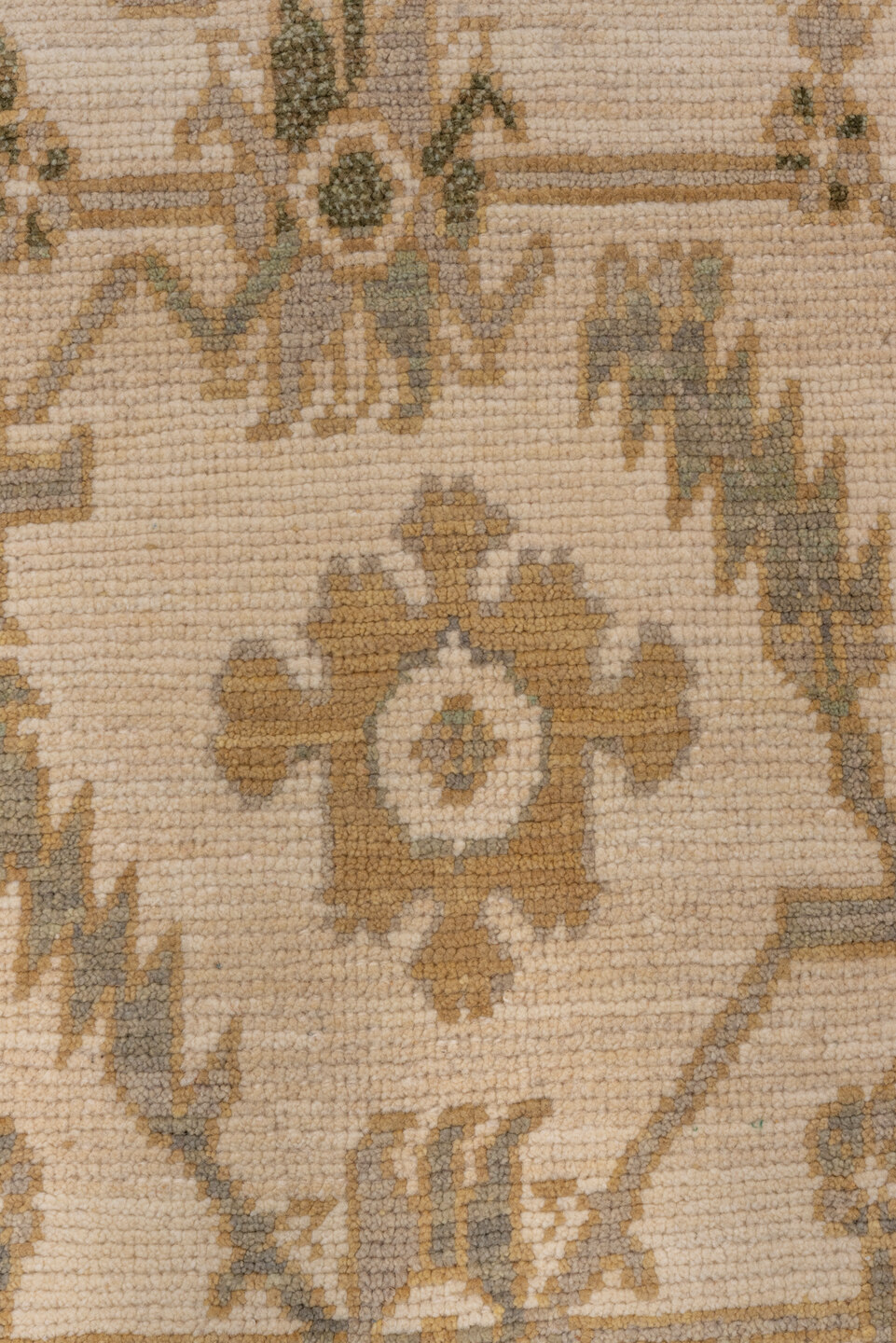 3' x 11' one-of-a-kind handmade vintage Oushak runner rug. Color palette: brown, gray, light gray, off-white, orange, snow