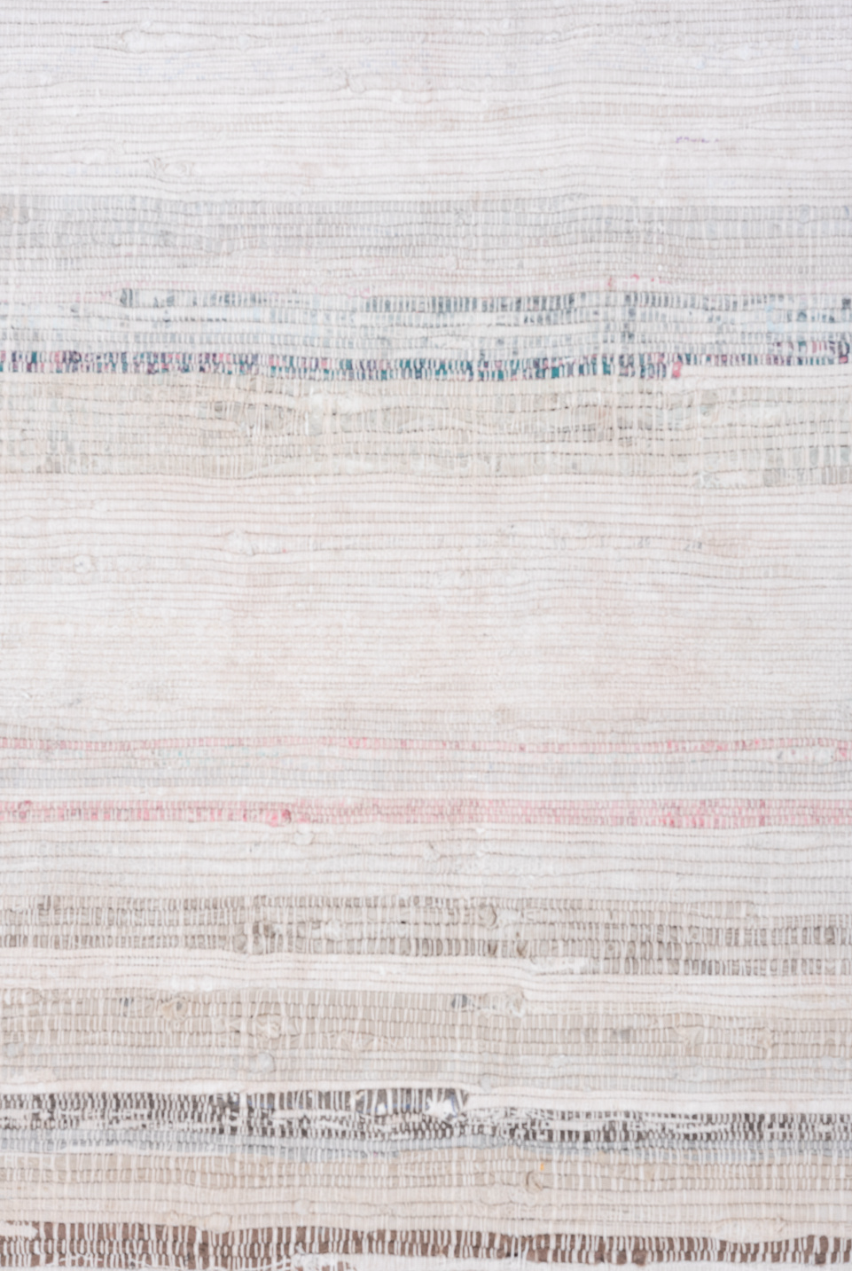 6' x 9' one-of-a-kind handmade vintage Rag Rug medium size rug. Color palette: blue, dark gray, dim gray, gainsboro, gray