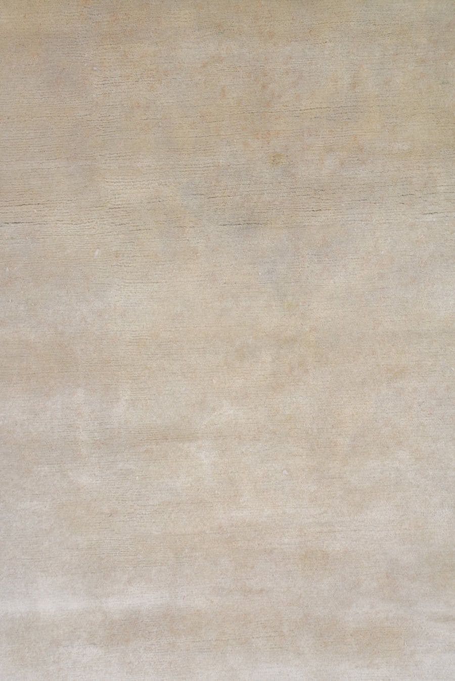 11' x 20' one-of-a-kind handmade vintage Tibetan oversize rug. Color palette: ivory, cream, beige, taupe, gray