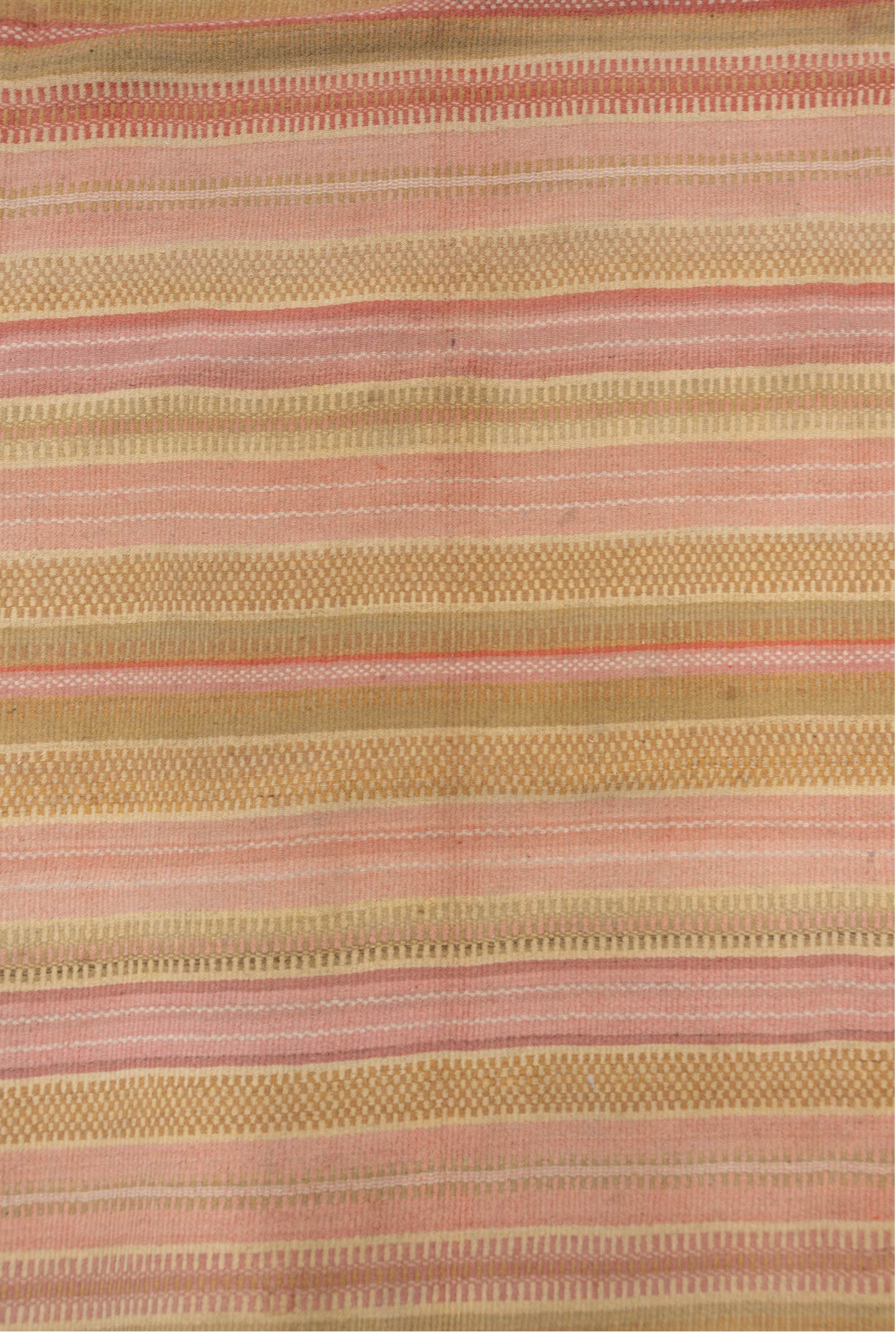 7' x 13' one-of-a-kind handmade vintage Kilim large size rug. Color palette: brown, burlywood, gray, light gray, off-white