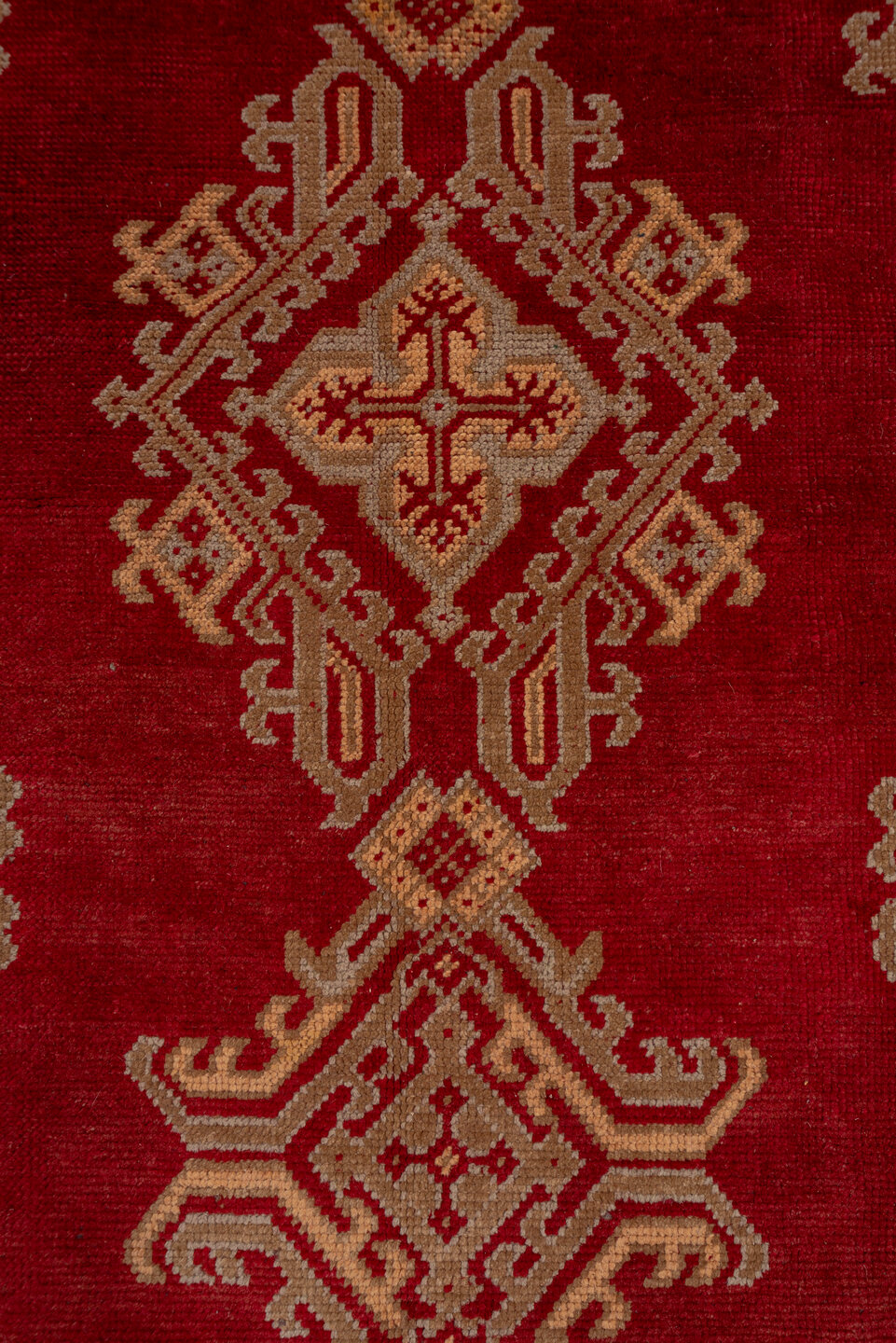 12' x 12' one-of-a-kind handmade vintage Oushak oversize rug. Color palette: brown, orange, pink, red