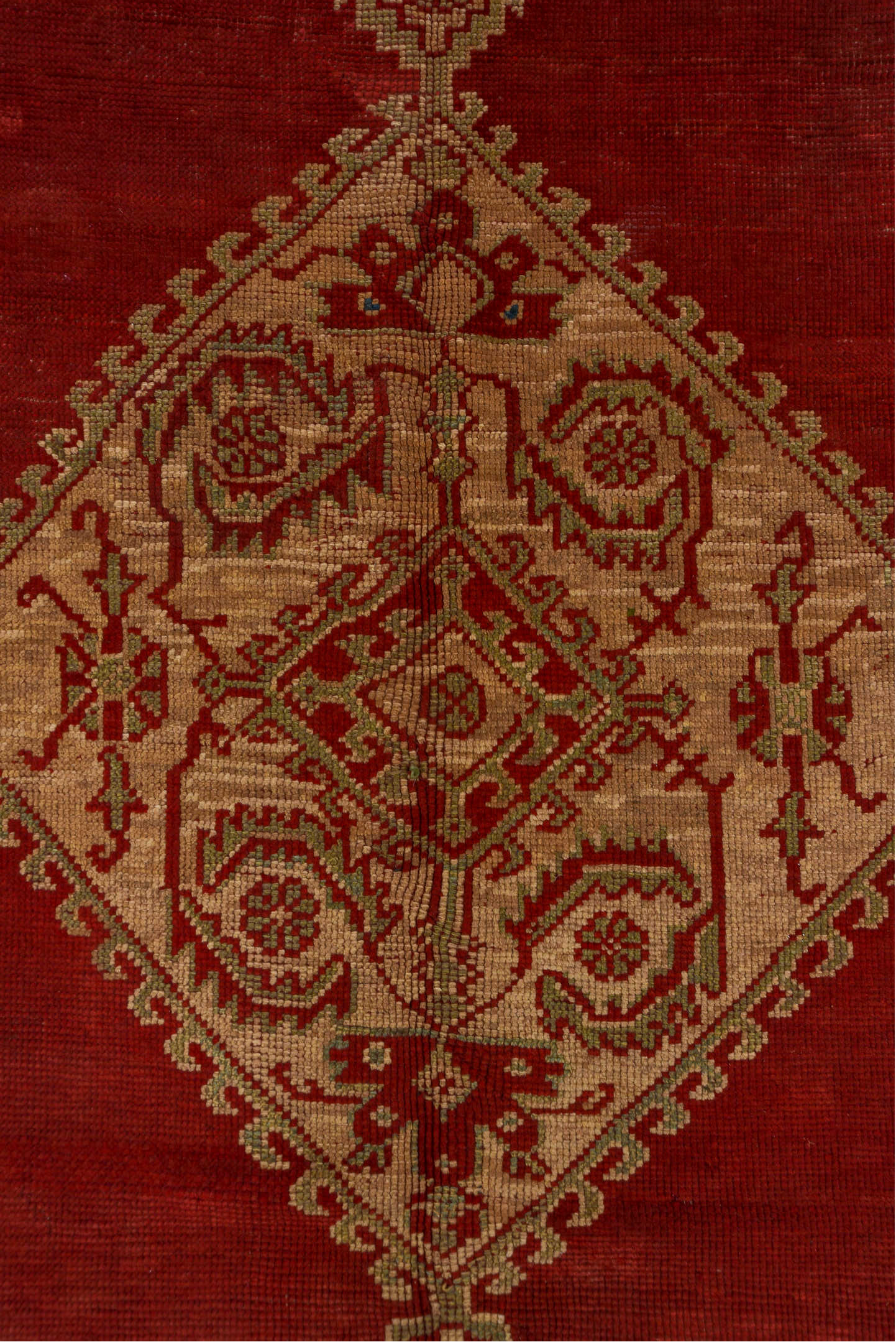 9' x 10' one-of-a-kind handmade vintage Oushak large size rug. Color palette: black, brown, charcoal, gray, pink, red