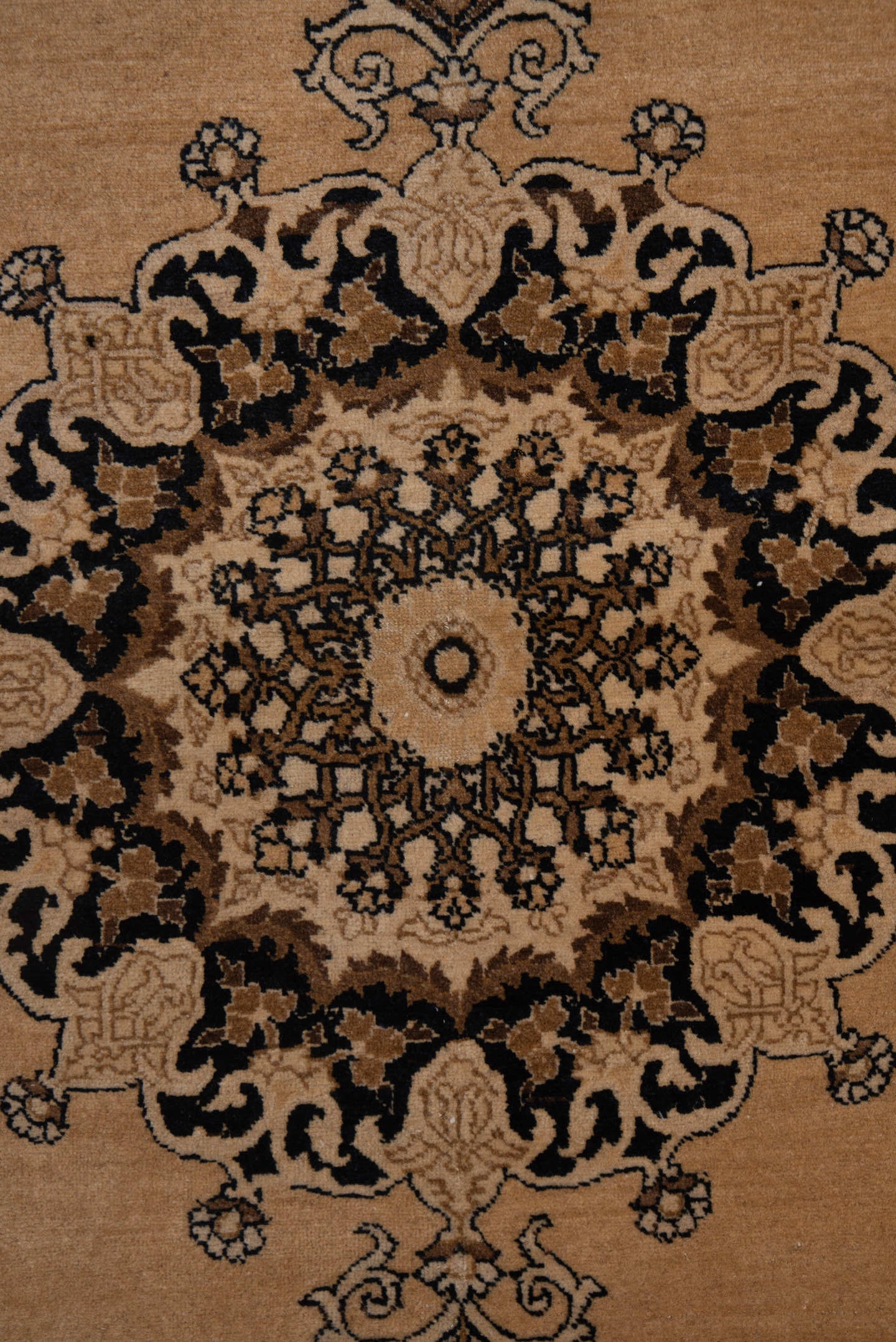 4' x 6' one-of-a-kind handmade antique Tabriz small size rug. Color palette: camel, brown, ivory, walnut, taupe, charcoal