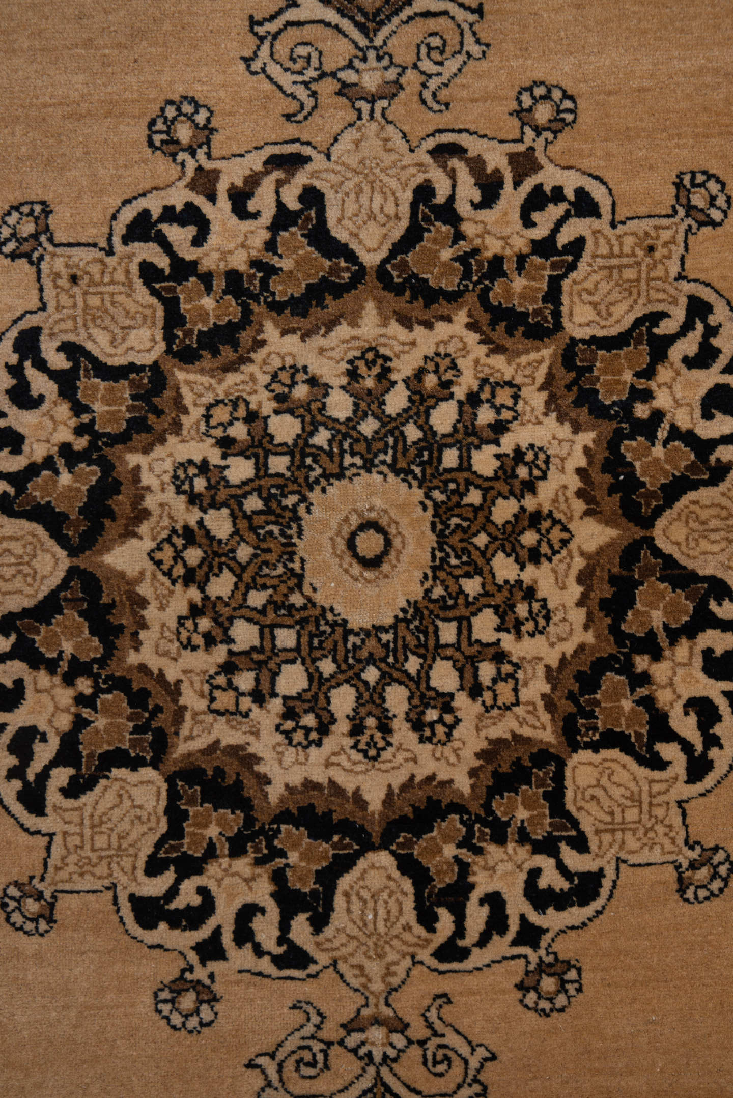 4' x 6' one-of-a-kind handmade antique Tabriz small size rug. Color palette: camel, brown, ivory, walnut, taupe, charcoal