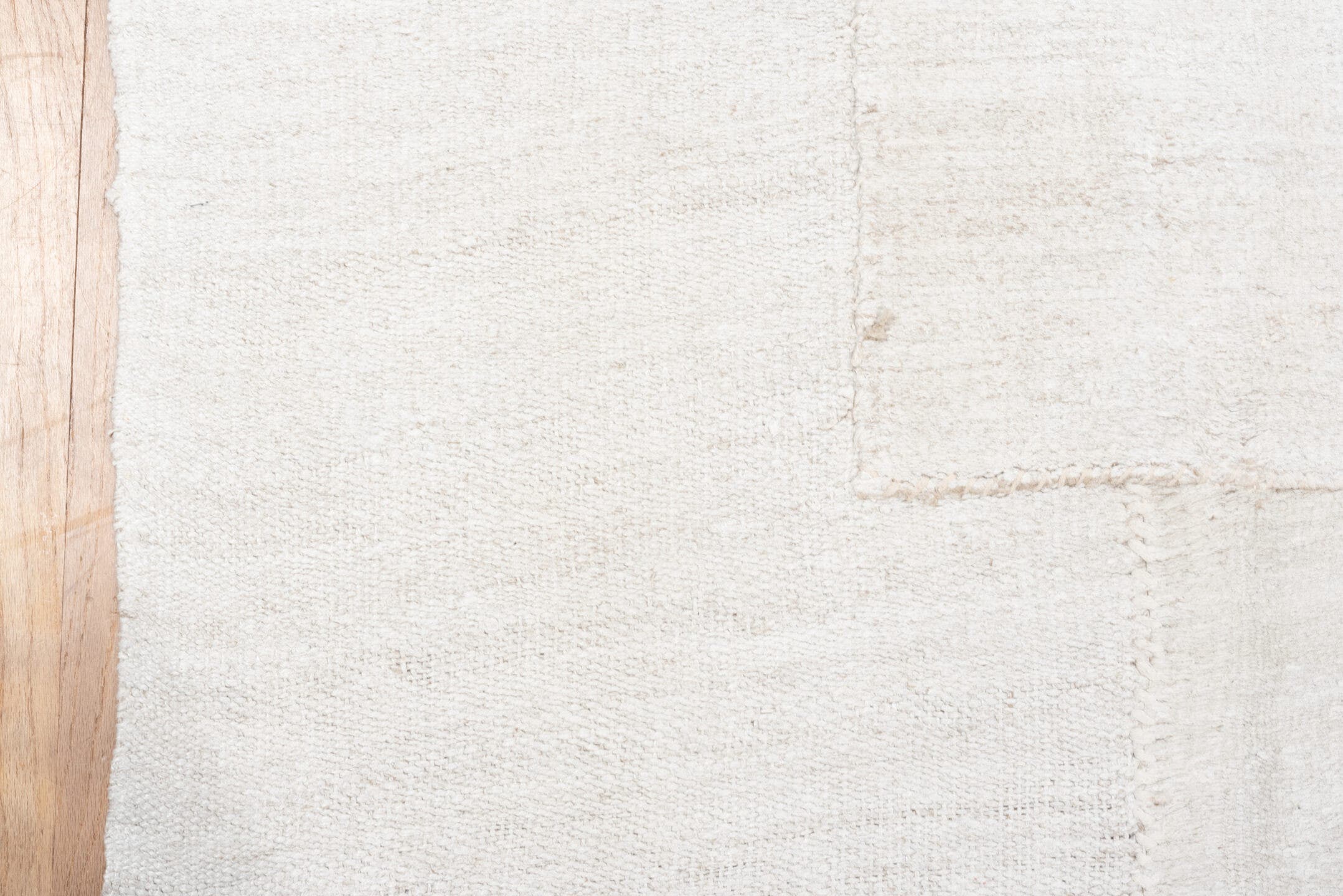 9' x 12' one-of-a-kind handmade vintage Hemp Kilim large size rug. Color palette: ivory, cream, beige