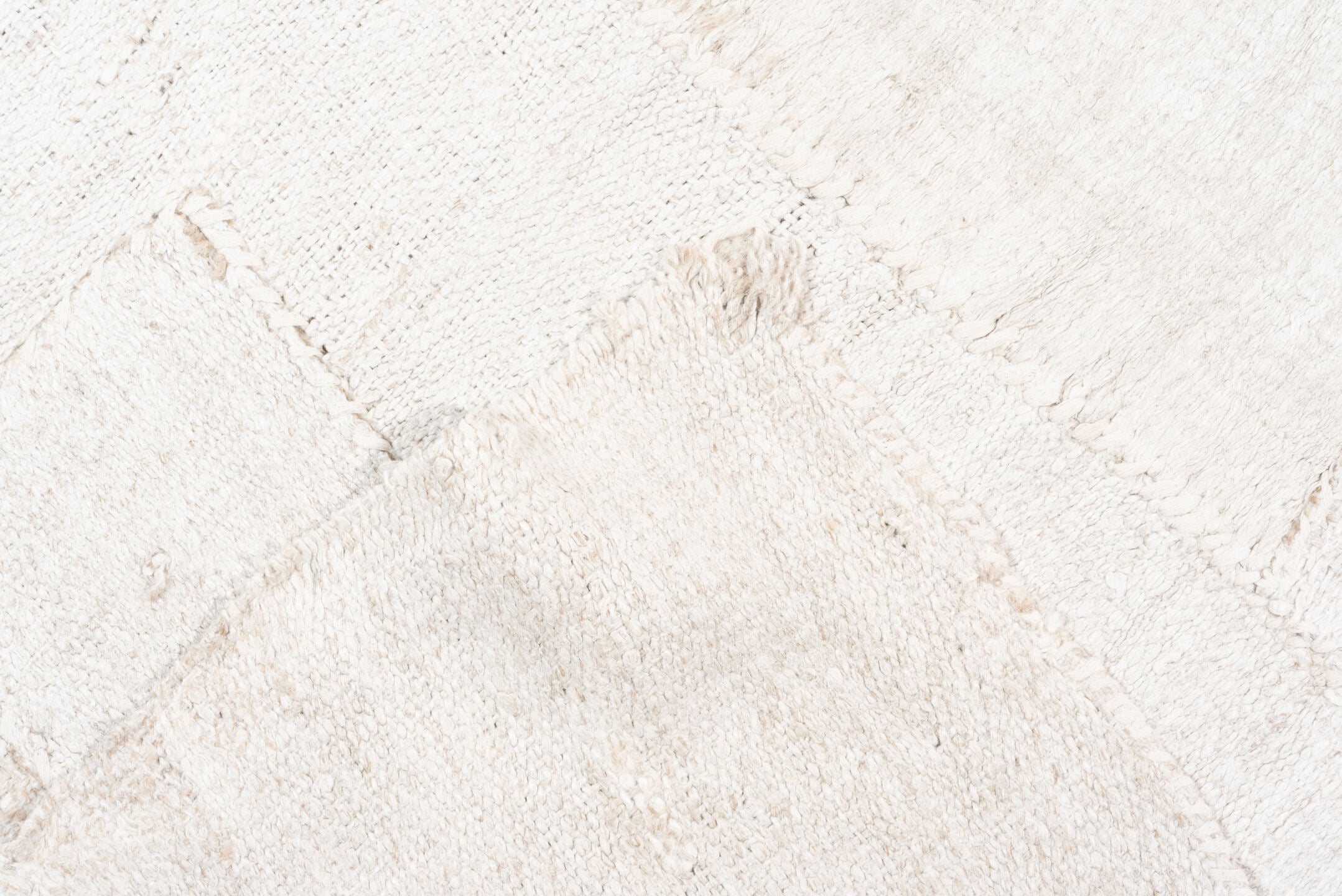 9' x 12' one-of-a-kind handmade vintage Hemp Kilim large size rug. Color palette: ivory, cream, beige