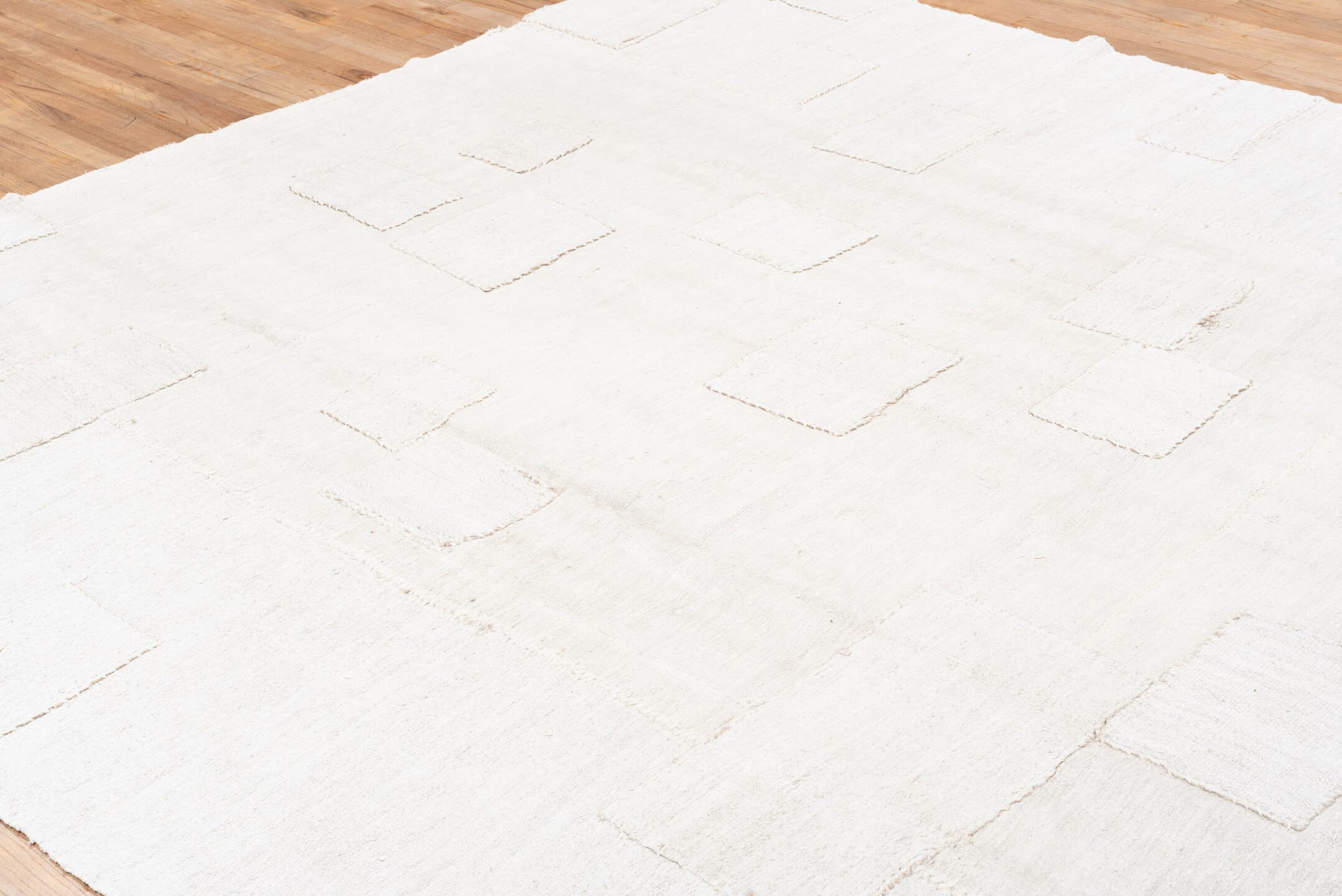 9' x 12' one-of-a-kind handmade vintage Hemp Kilim large size rug. Color palette: ivory, cream, beige