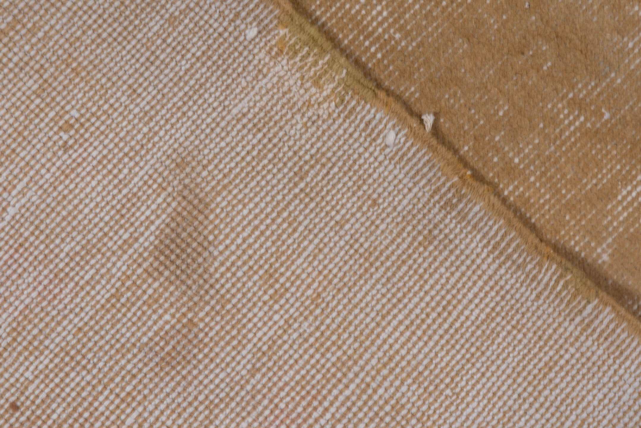 5' x 6' one-of-a-kind handmade vintage Sparta rug. Color palette: camel, beige, ivory, tan