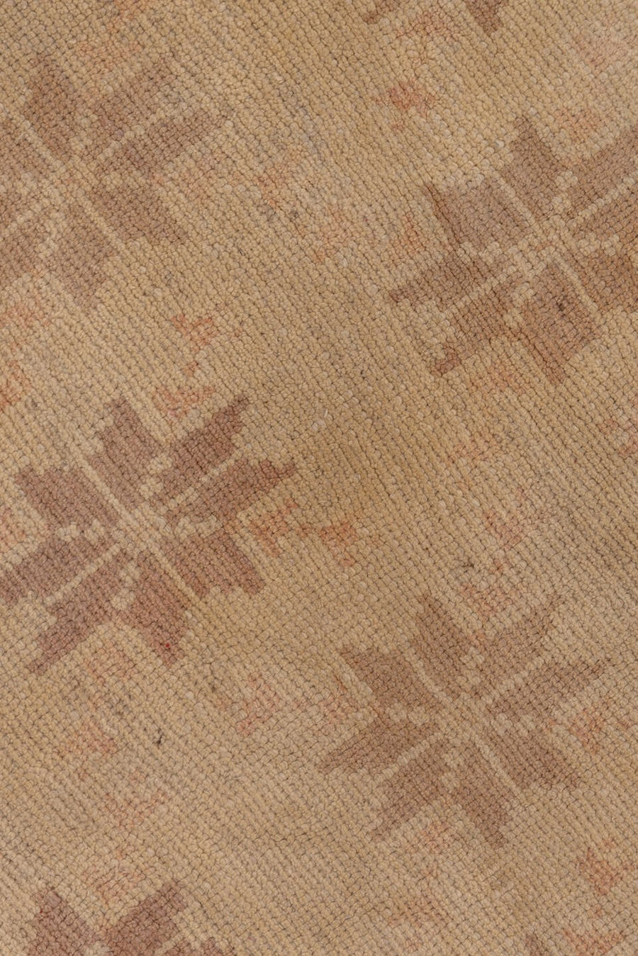 3' x 10' one-of-a-kind handmade vintage Tulu runner rug. Color palette: beige, taupe, dusty_rose, camel, gray, pink