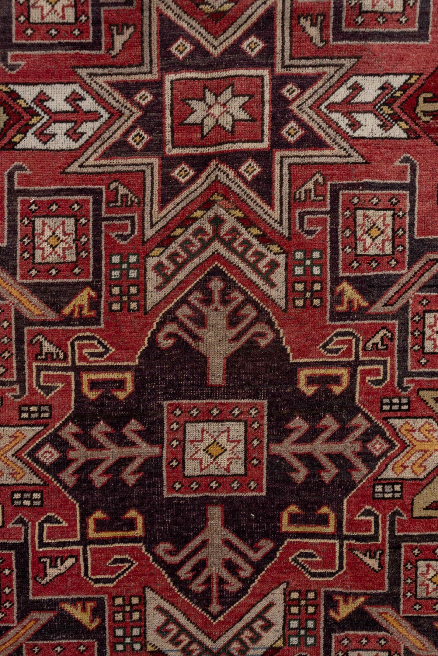 5' x 10' one-of-a-kind handmade vintage Oushak runner rug. Color palette: rust, burgundy, ivory, gold, charcoal, rose, taupe