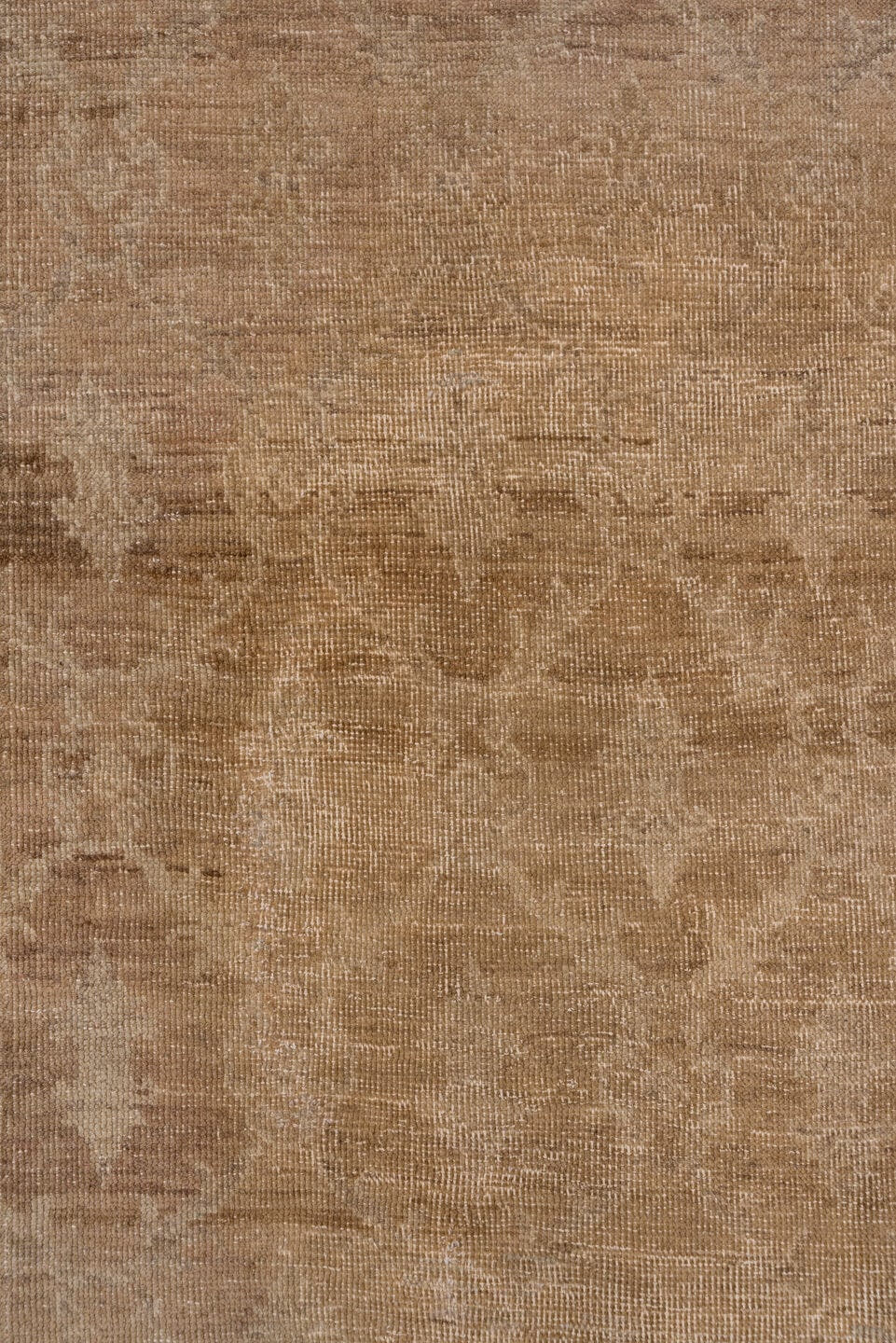 6' x 9' one-of-a-kind handmade vintage Oushak medium size rug. Color palette: taupe, camel, brown, beige, ivory, gray