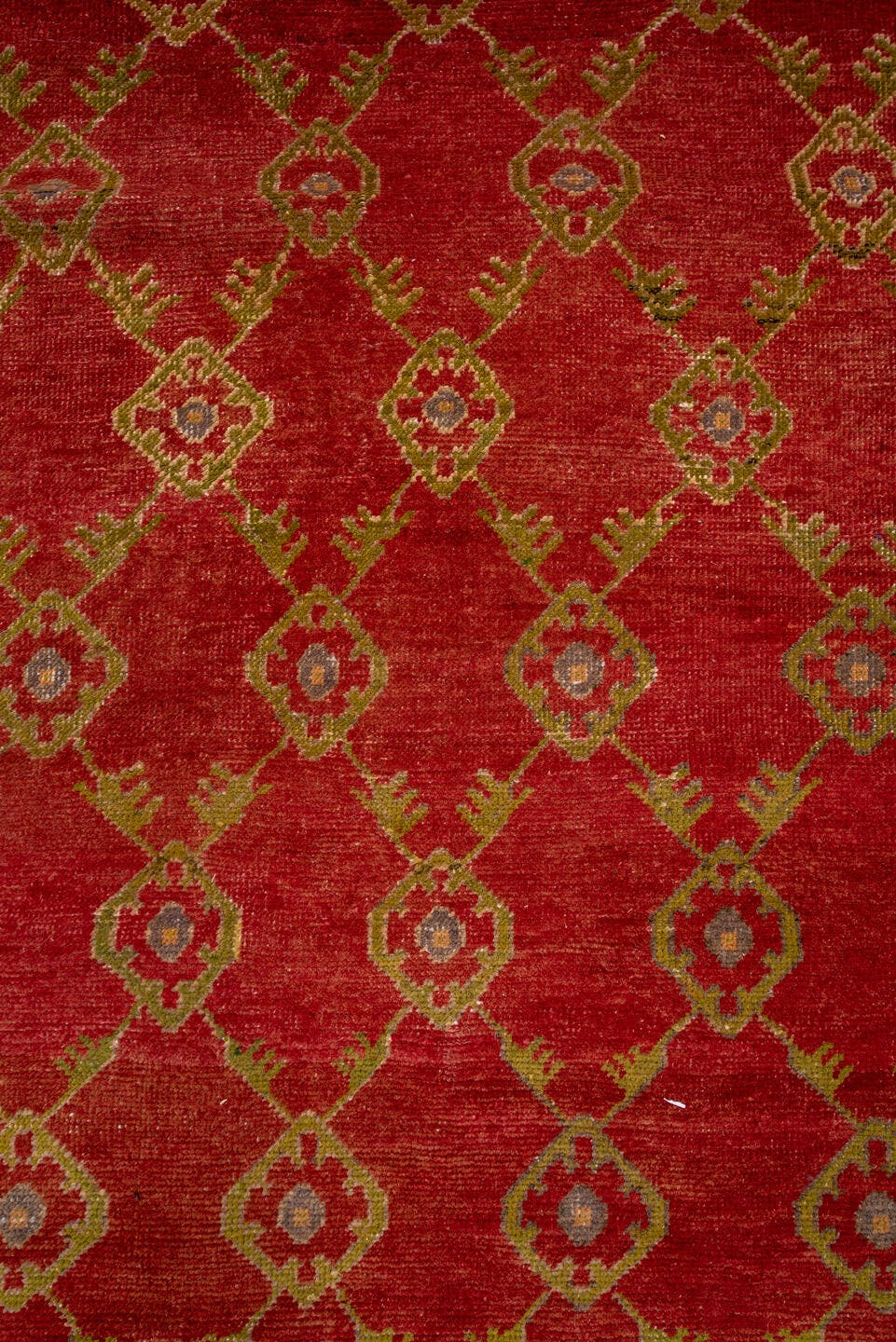 4' x 21' one-of-a-kind handmade vintage Oushak runner rug. Color palette: rust, terra cotta, sage, gold, slate, rose
