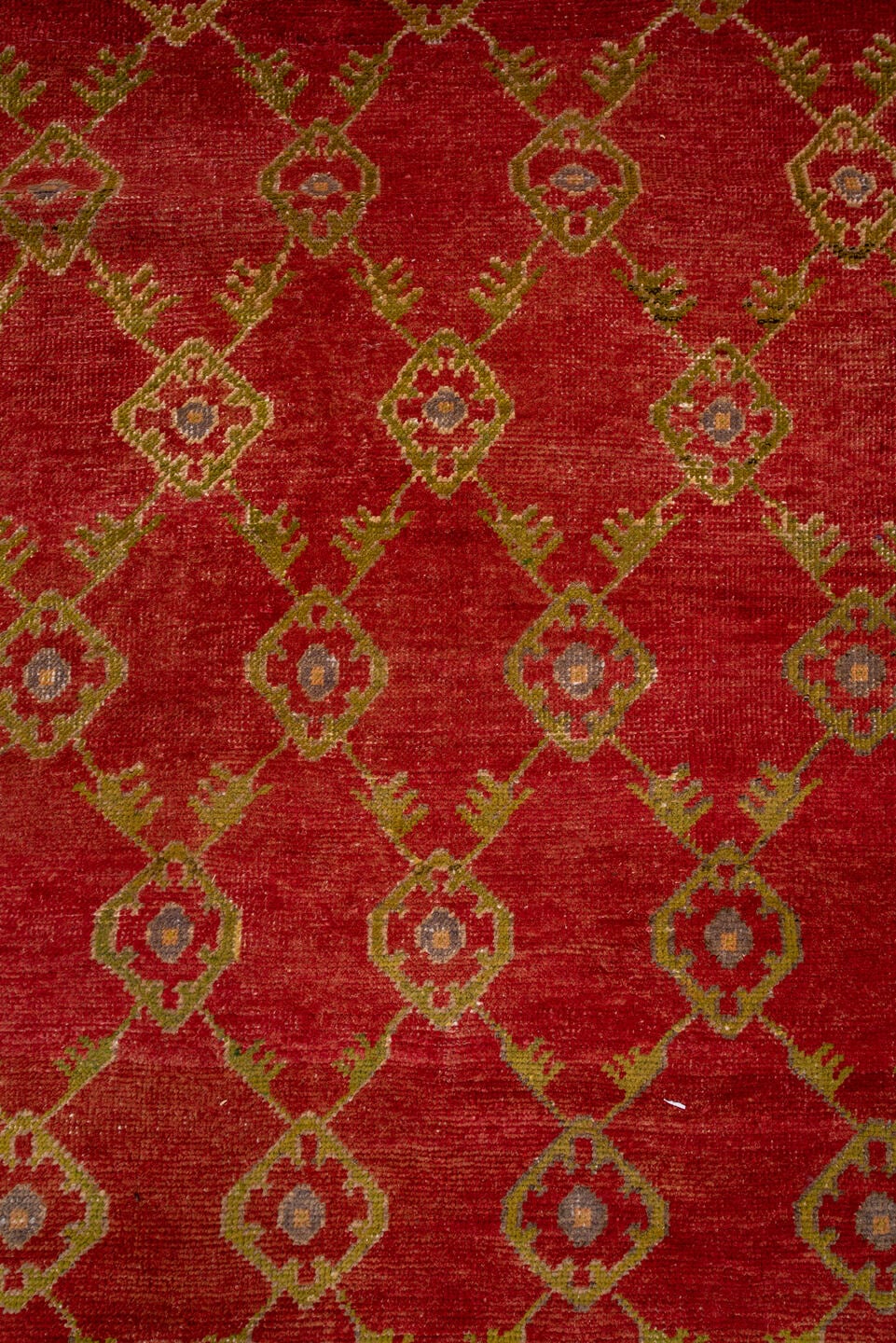 4' x 21' one-of-a-kind handmade vintage Oushak runner rug. Color palette: rust, terra cotta, sage, gold, slate, rose