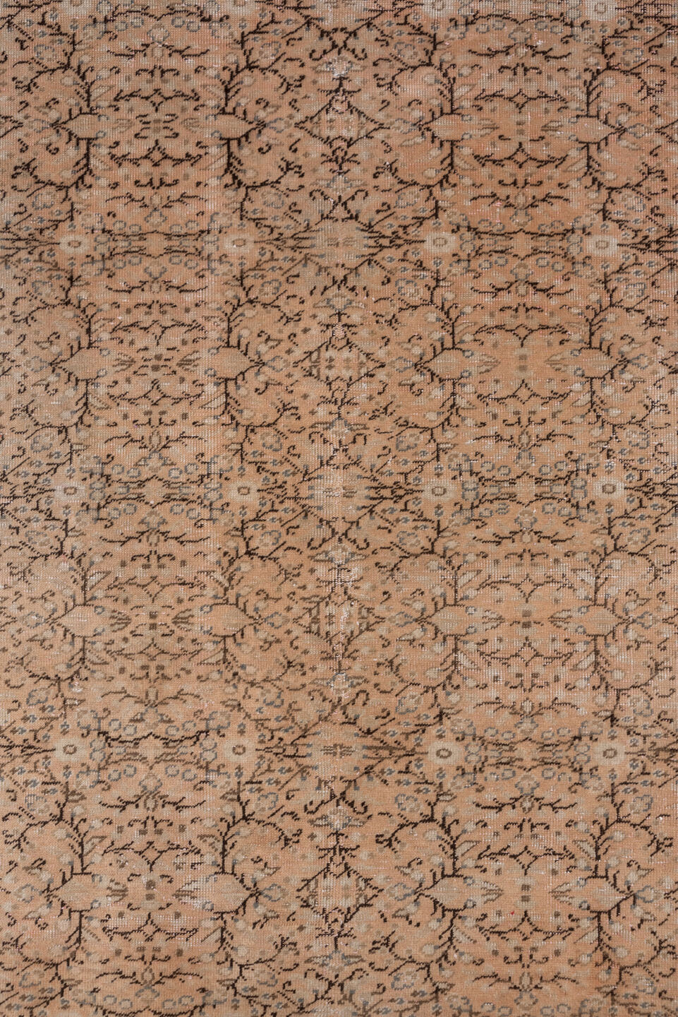 6' x 9' one-of-a-kind handmade vintage Kaisary medium size rug. Color palette: taupe, ivory, brown, beige, camel, charcoal