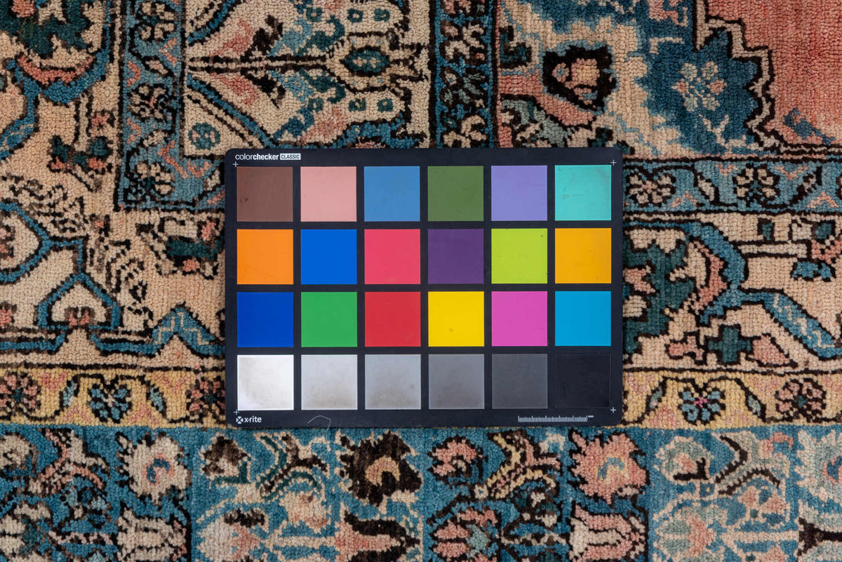 6' x 14' one-of-a-kind handmade antique Moroccan large size rug. Color palette: blue, salmon, ivory, navy, sky_blue, rose