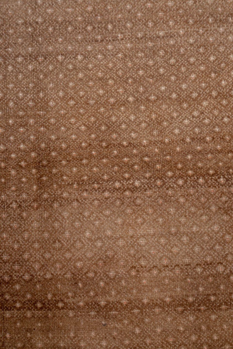 5' x 10' one-of-a-kind handmade vintage Oushak medium size rug. Color palette: camel, taupe, beige, ivory, sand, brown, gray