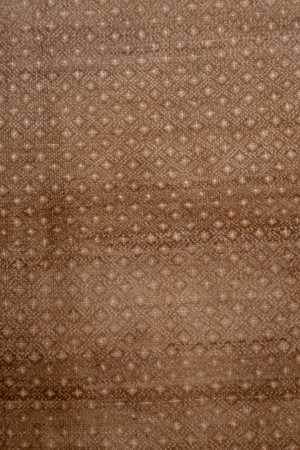 5' x 10' one-of-a-kind handmade vintage Oushak medium size rug. Color palette: camel, taupe, beige, ivory, sand, brown, gray