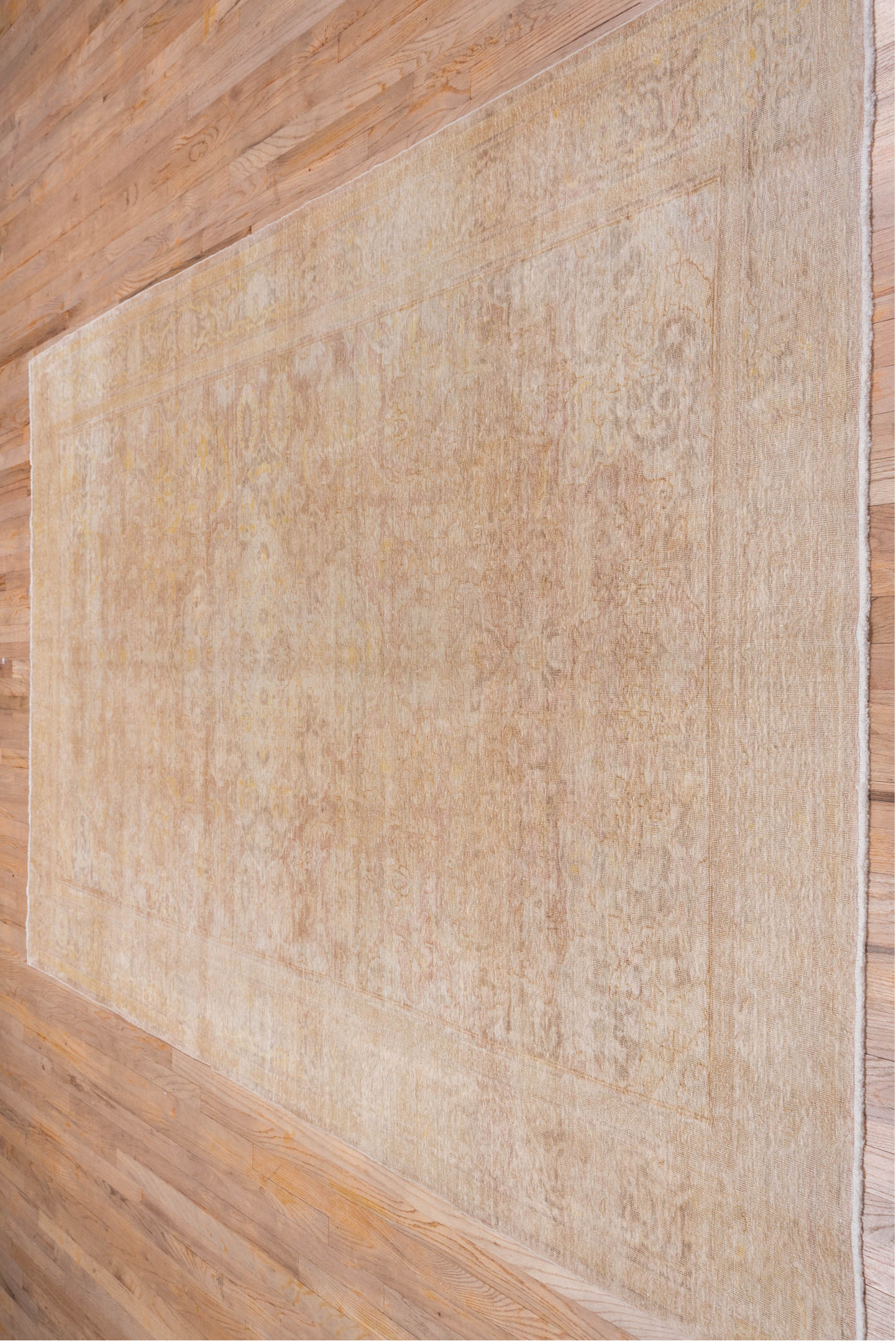 6' x 9' one-of-a-kind handmade vintage Kaisary medium size rug. Color palette: black, brown, gray, light gray, off-white