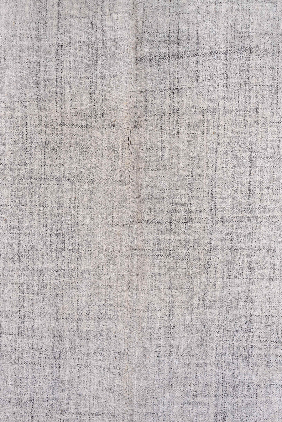 5' x 9' one-of-a-kind handmade vintage Kilim medium size rug. Color palette: ivory, taupe, gray, greige, beige