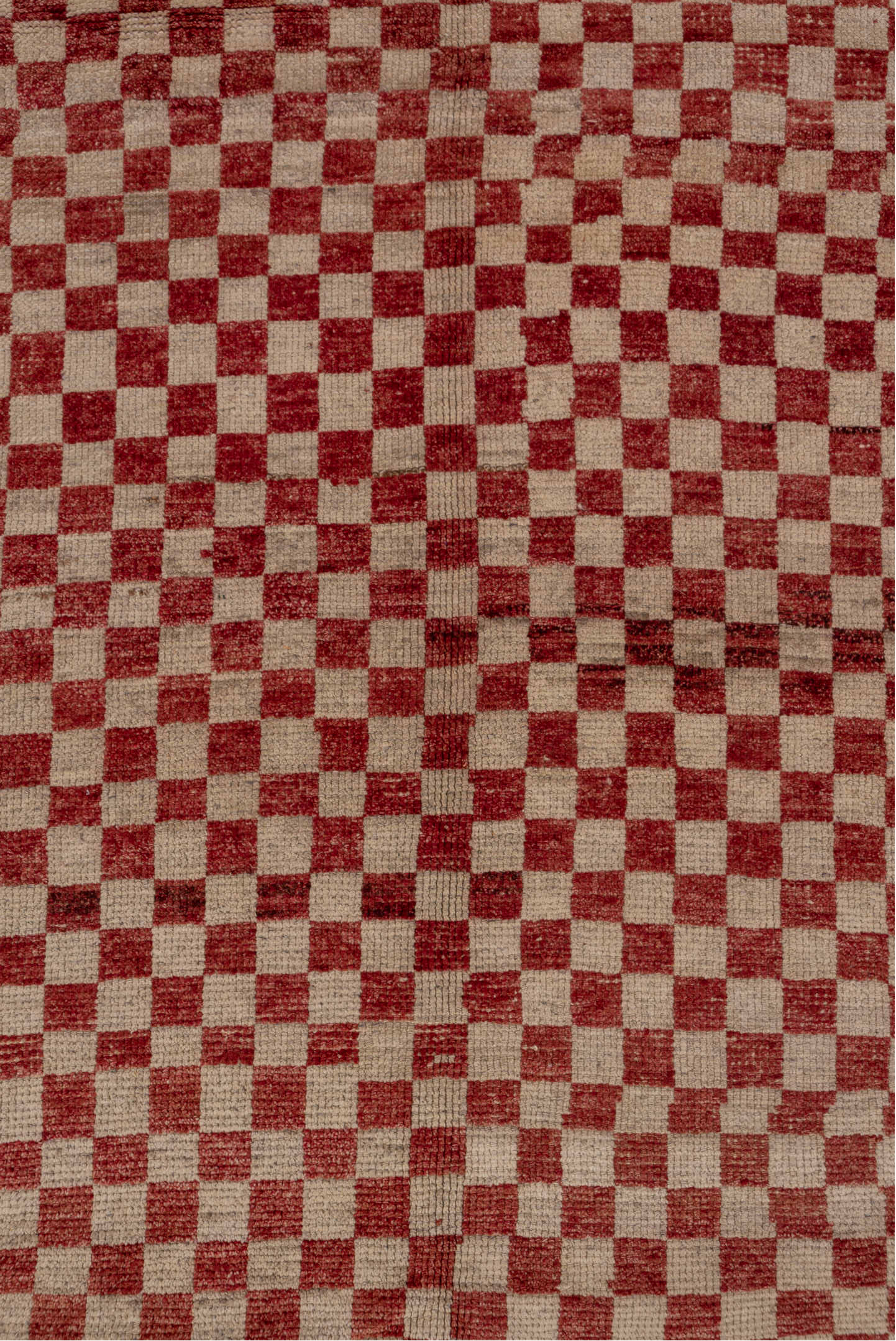 5' x 10' one-of-a-kind handmade vintage Tulu medium size rug. Color palette: brown, gray, light gray, pink, red