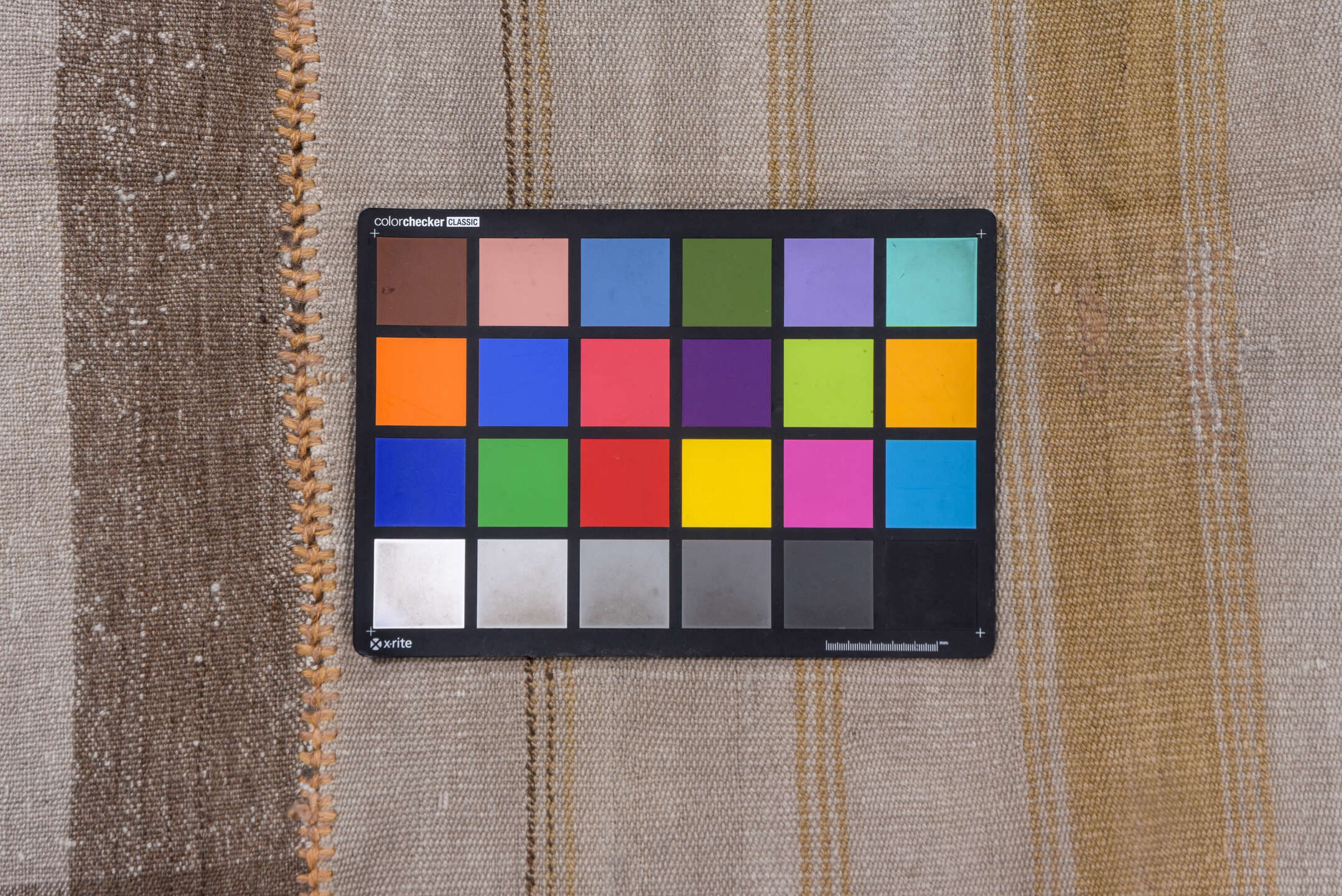 12' x 14' one-of-a-kind handmade antique Flatweave oversize rug. Color palette: ivory, taupe, camel, brown, beige, gray