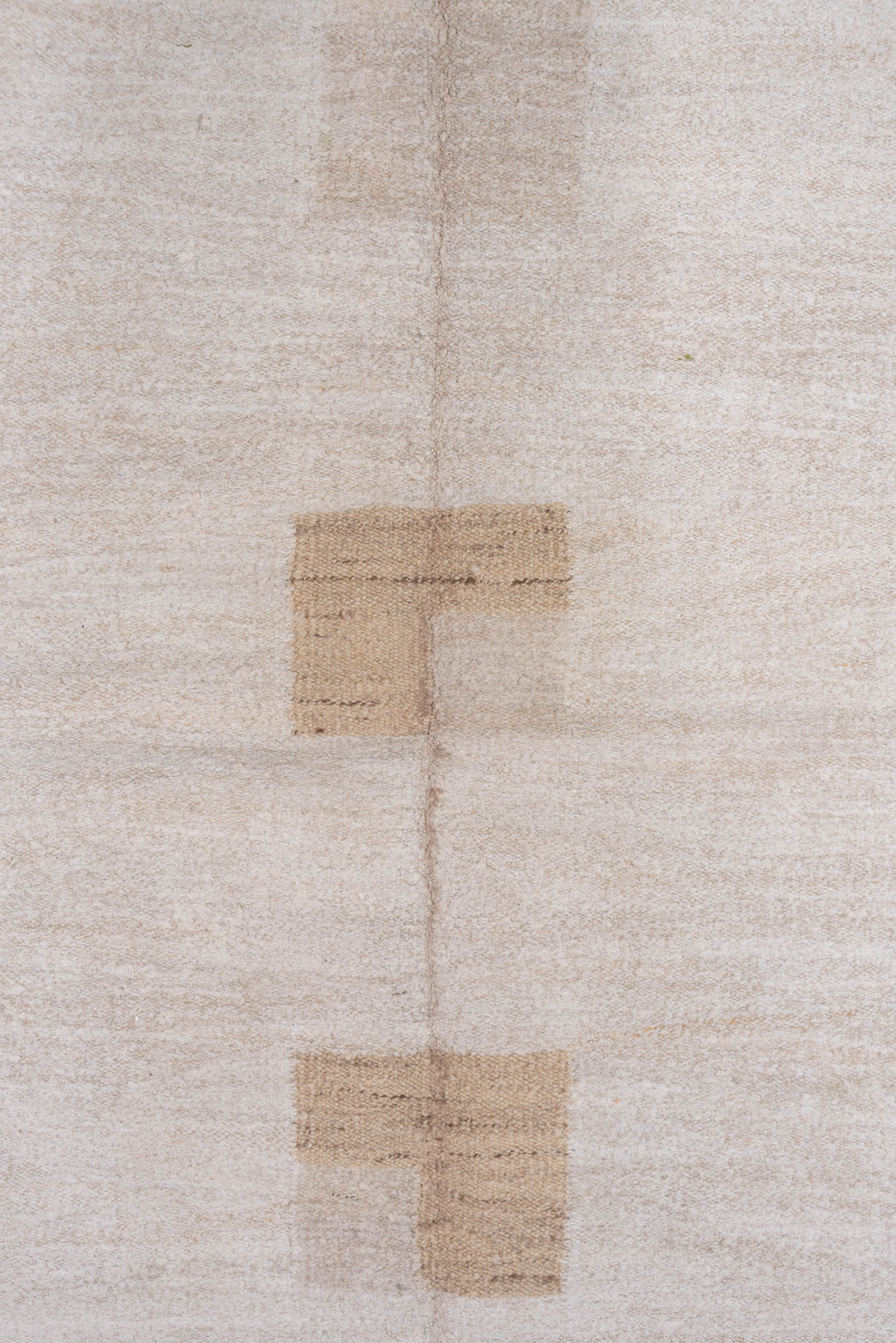 6' x 7' one-of-a-kind handmade vintage Kilim rug. Color palette: ivory, camel, beige, cream, taupe, gray