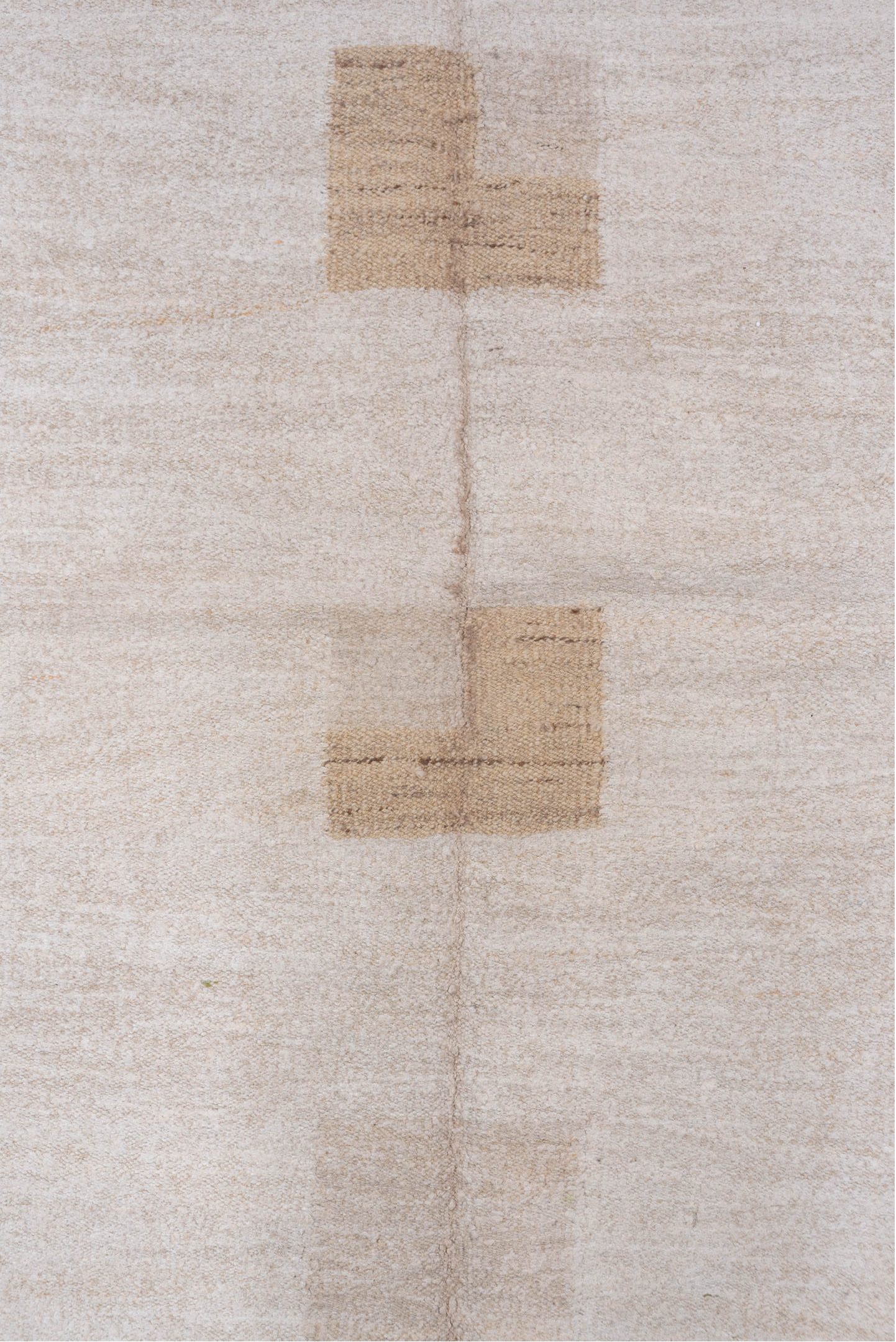 6' x 7' one-of-a-kind handmade vintage Kilim rug. Color palette: brown, dark gray, gainsboro, gray, light gray, off-white