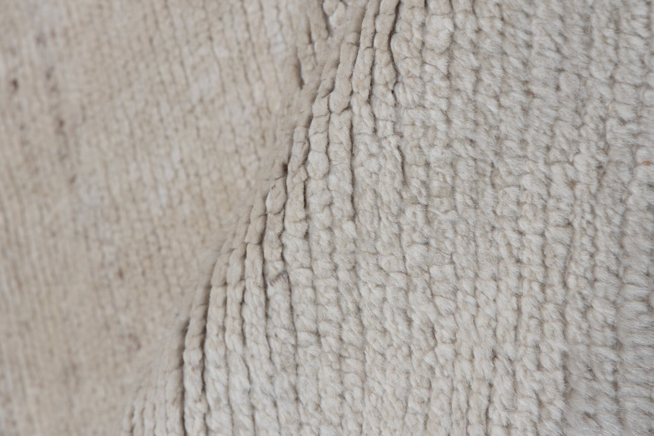 5' x 8' one-of-a-kind handmade antique Tulu medium size rug. Color palette: ivory, cream, beige, taupe, gray