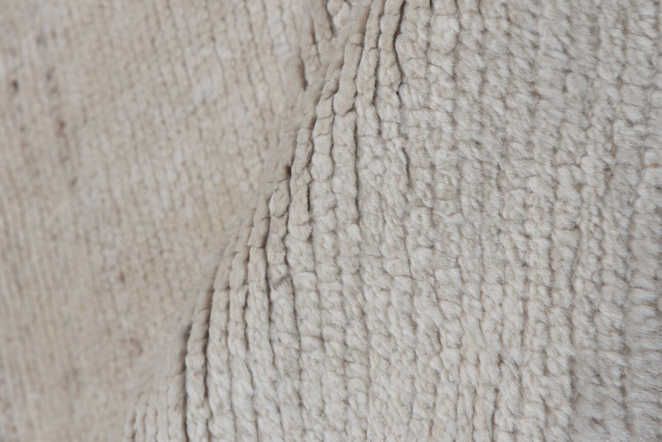 5' x 8' one-of-a-kind handmade antique Tulu medium size rug. Color palette: ivory, cream, beige, taupe, gray
