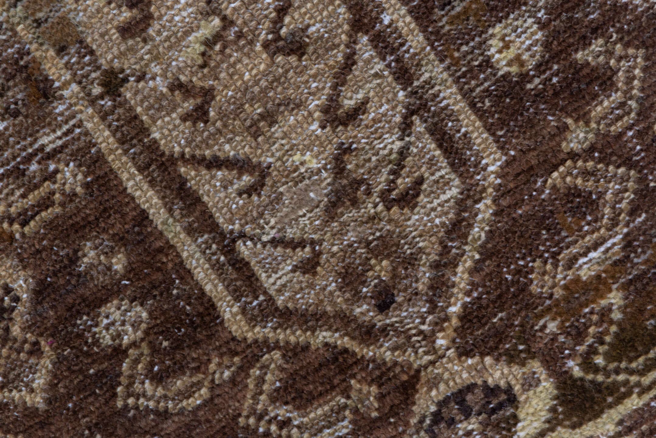 3' x 5' one-of-a-kind handmade antique Hamadan small size rug. Color palette: brown, ivory, taupe, camel, charcoal, beige