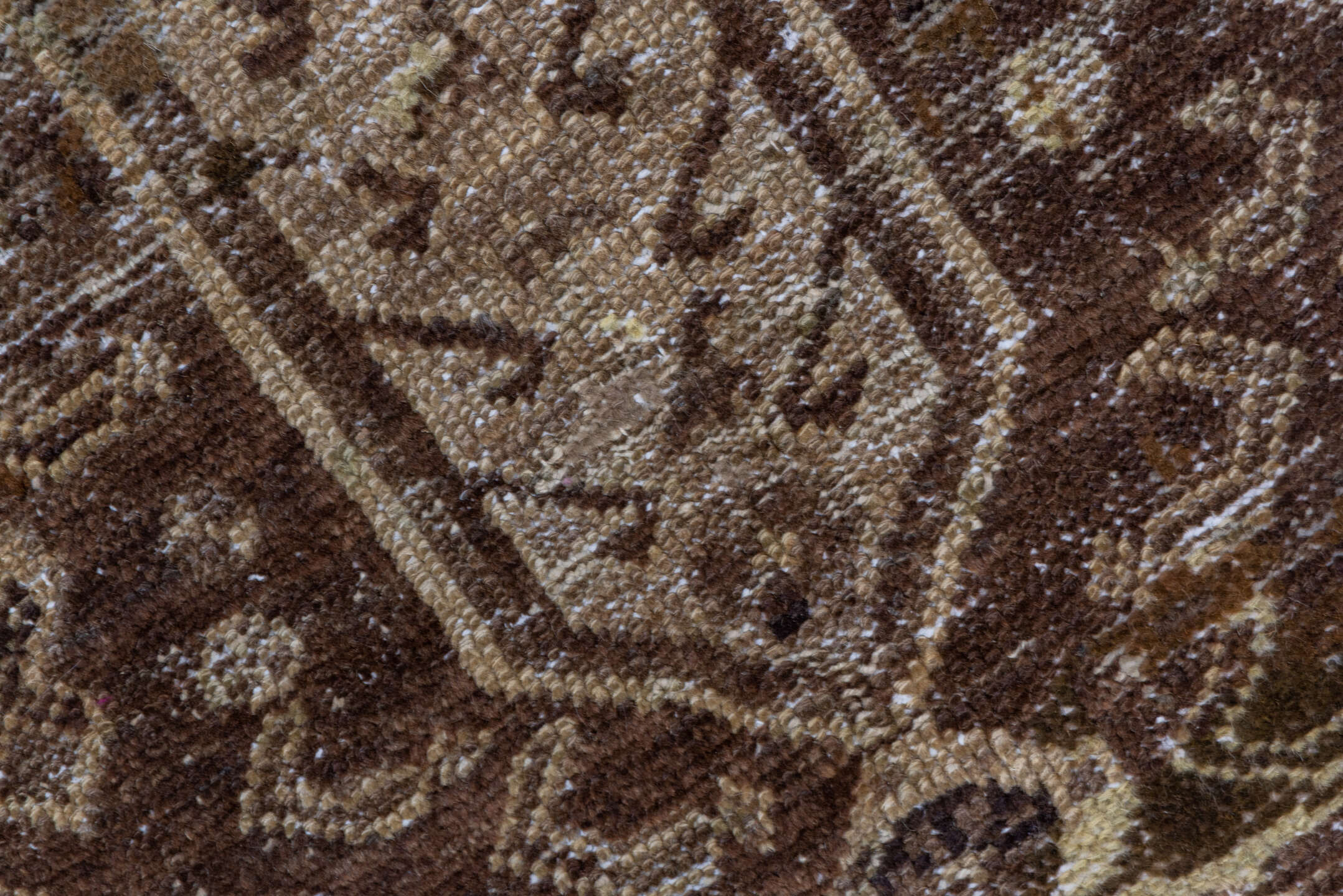 3' x 5' one-of-a-kind handmade vintage Hamadan small size rug. Color palette: brown, gray, light gray, off-white, silver