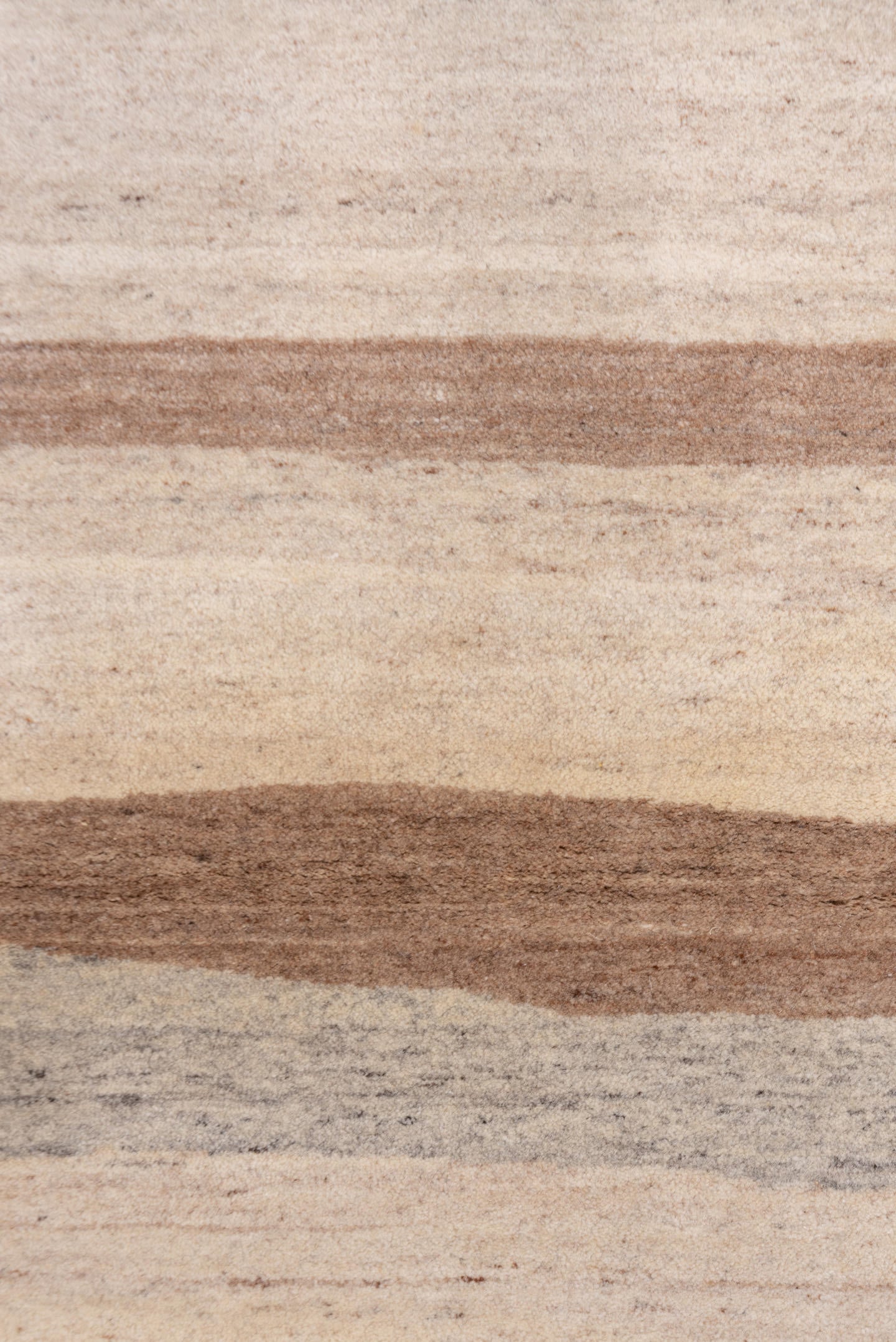 4' x 6' one-of-a-kind handmade vintage Ocean small size rug. Color palette: ivory, taupe, camel, gray, beige