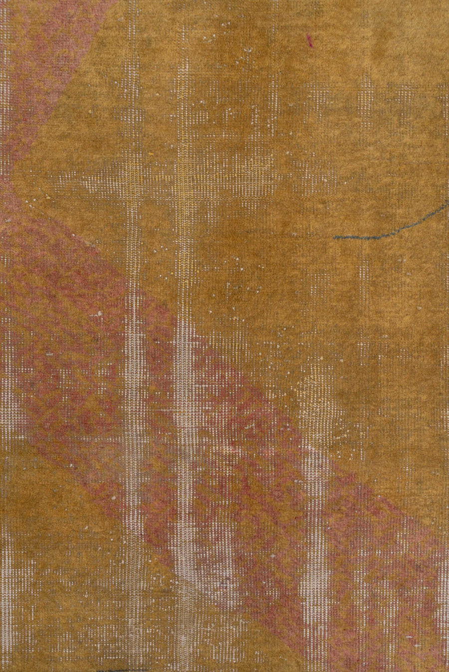 5' x 8' one-of-a-kind handmade vintage Zeki Muran medium size rug. Color palette: gold, dusty_rose, ivory, taupe, charcoal