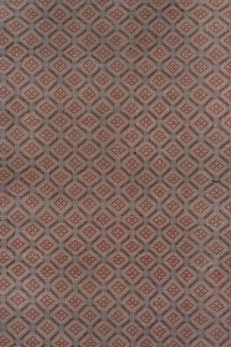 7' x 10' one-of-a-kind handmade vintage Oushak large size rug. Color palette: taupe, brown, rose, mauve, charcoal, beige
