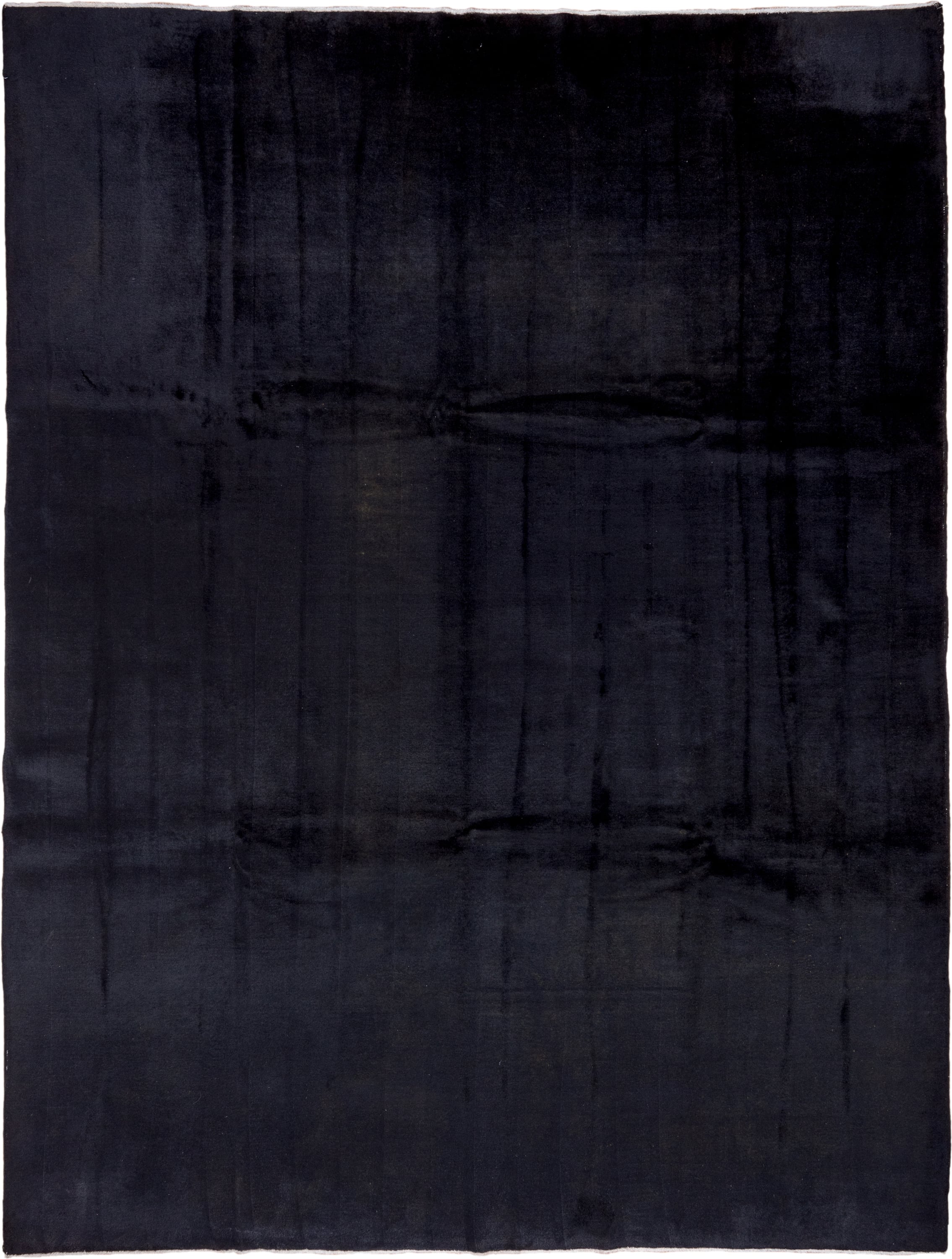 9' x 12' one-of-a-kind handmade vintage Overdyed large size rug. Color palette: charcoal, ebony, slate, gray, black