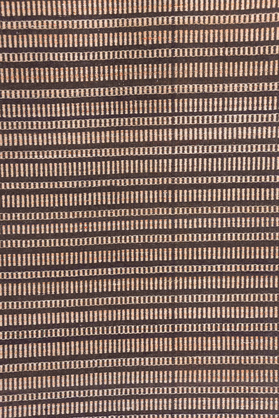 6' x 8' one-of-a-kind handmade vintage Jijim medium size rug. Color palette: brown, camel, ivory, taupe, beige, gray