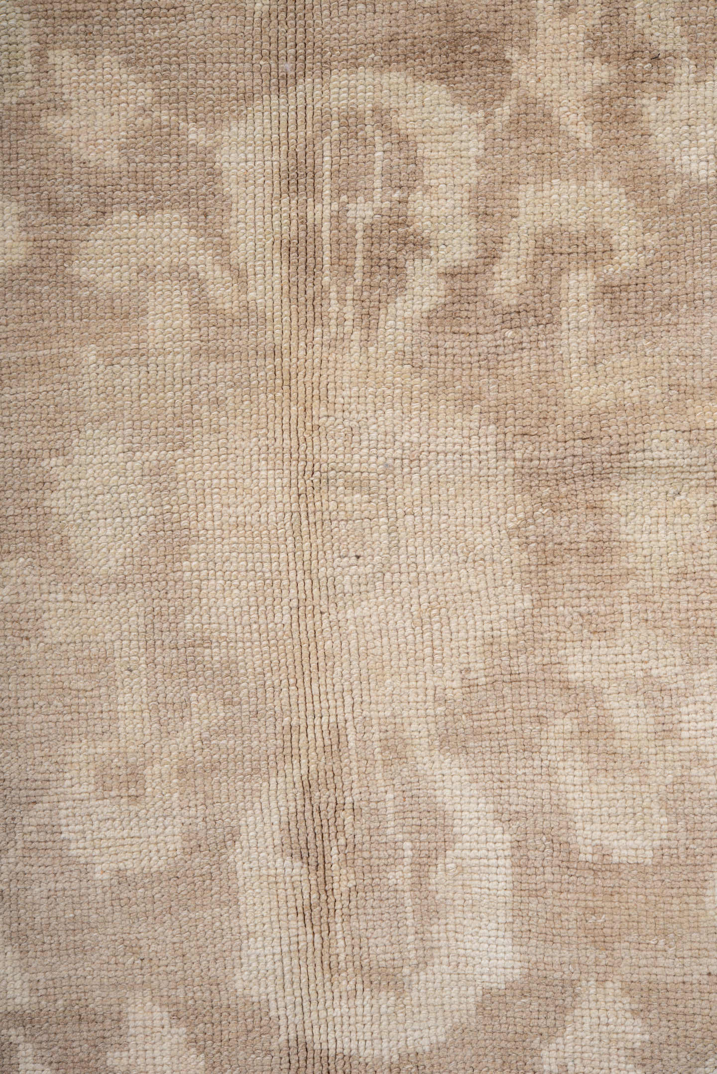 4' x 8' one-of-a-kind handmade vintage Oushak rug. Color palette: beige, ivory, taupe, cream, gray