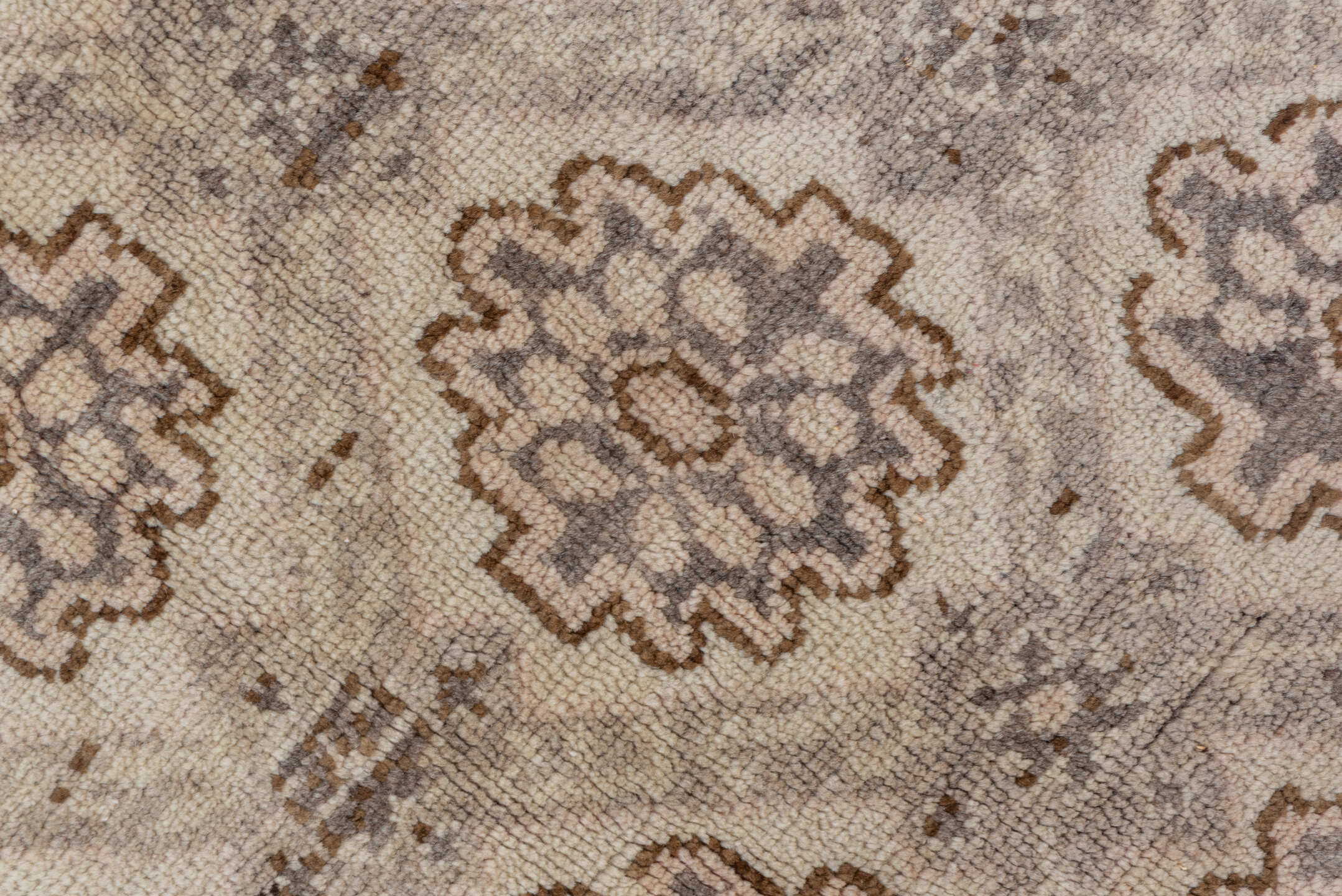 5' x 10' one-of-a-kind handmade vintage Konya medium size rug. Color palette: beige, taupe, brown, ivory, camel, charcoal